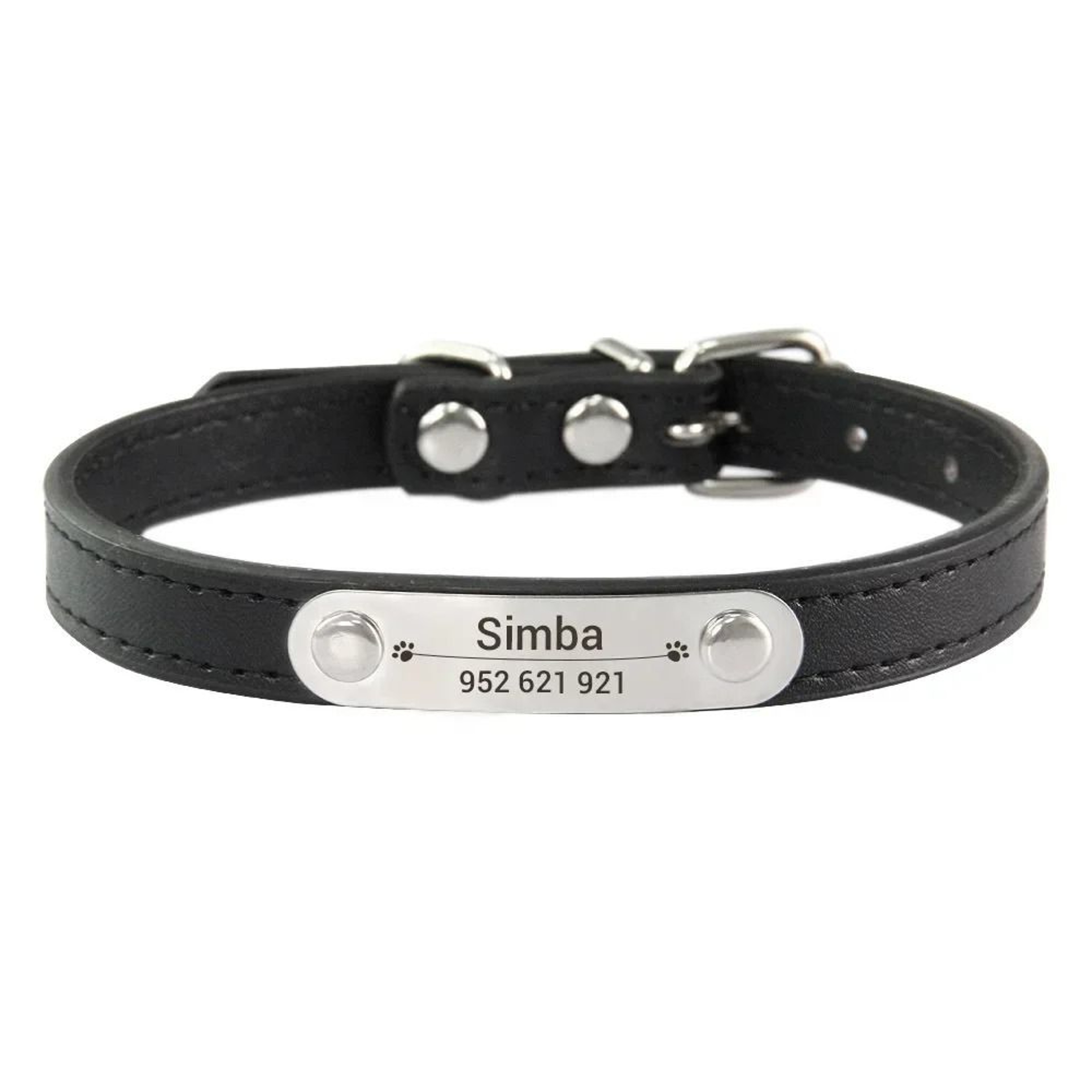 HeritageElite Personalized Vegan Leather Collar 11
