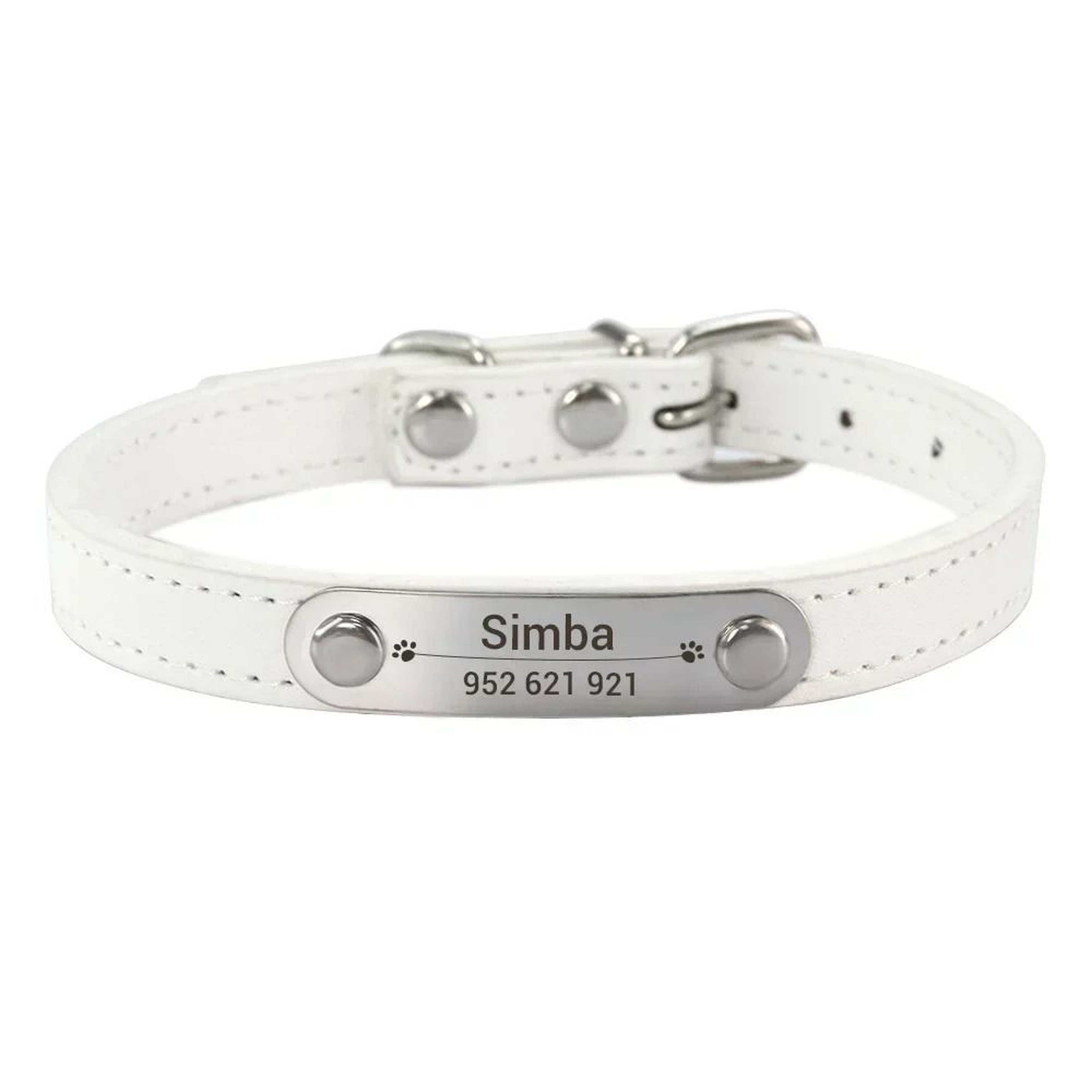 HeritageElite Personalized Vegan Leather Collar 16
