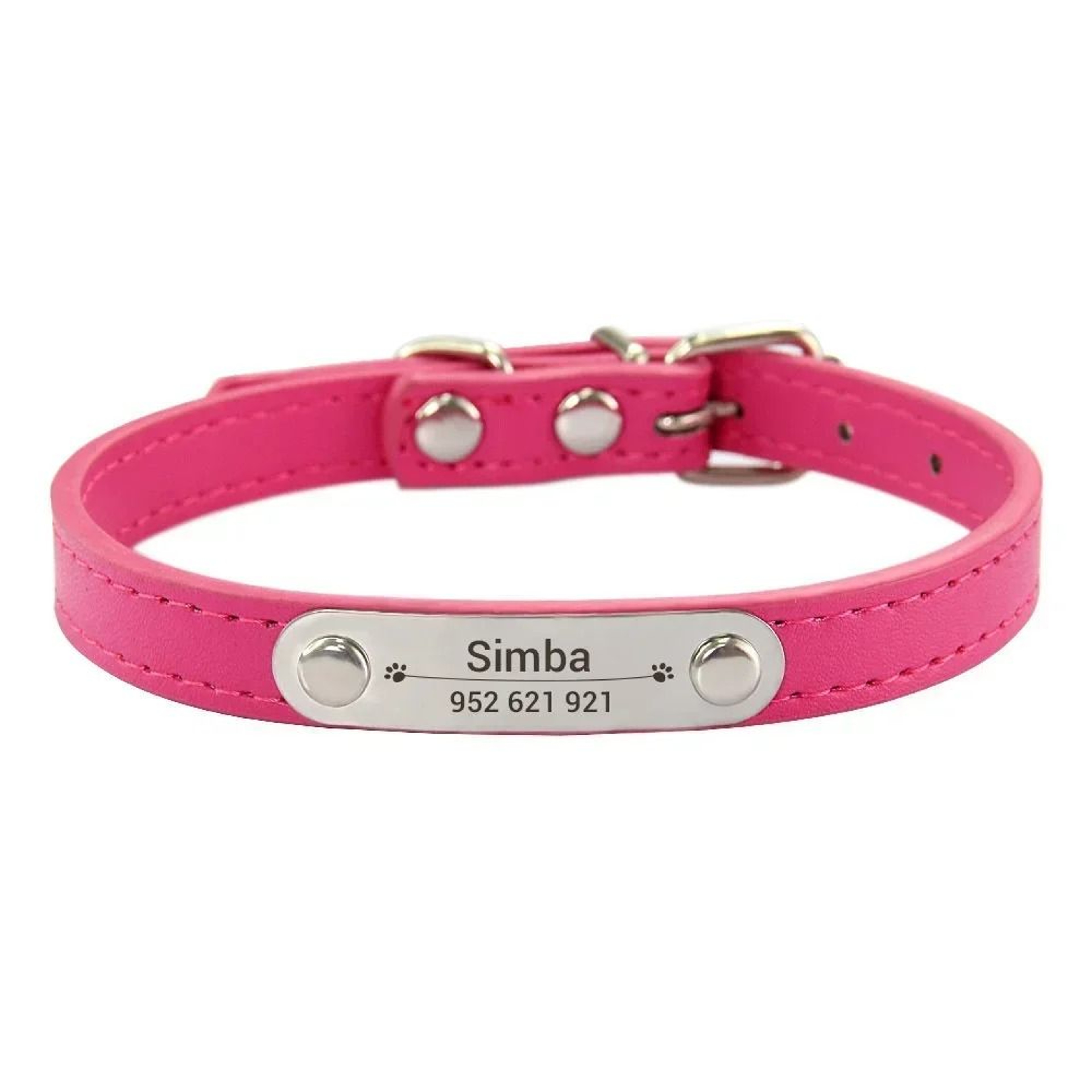 HeritageElite Personalized Vegan Leather Collar 18