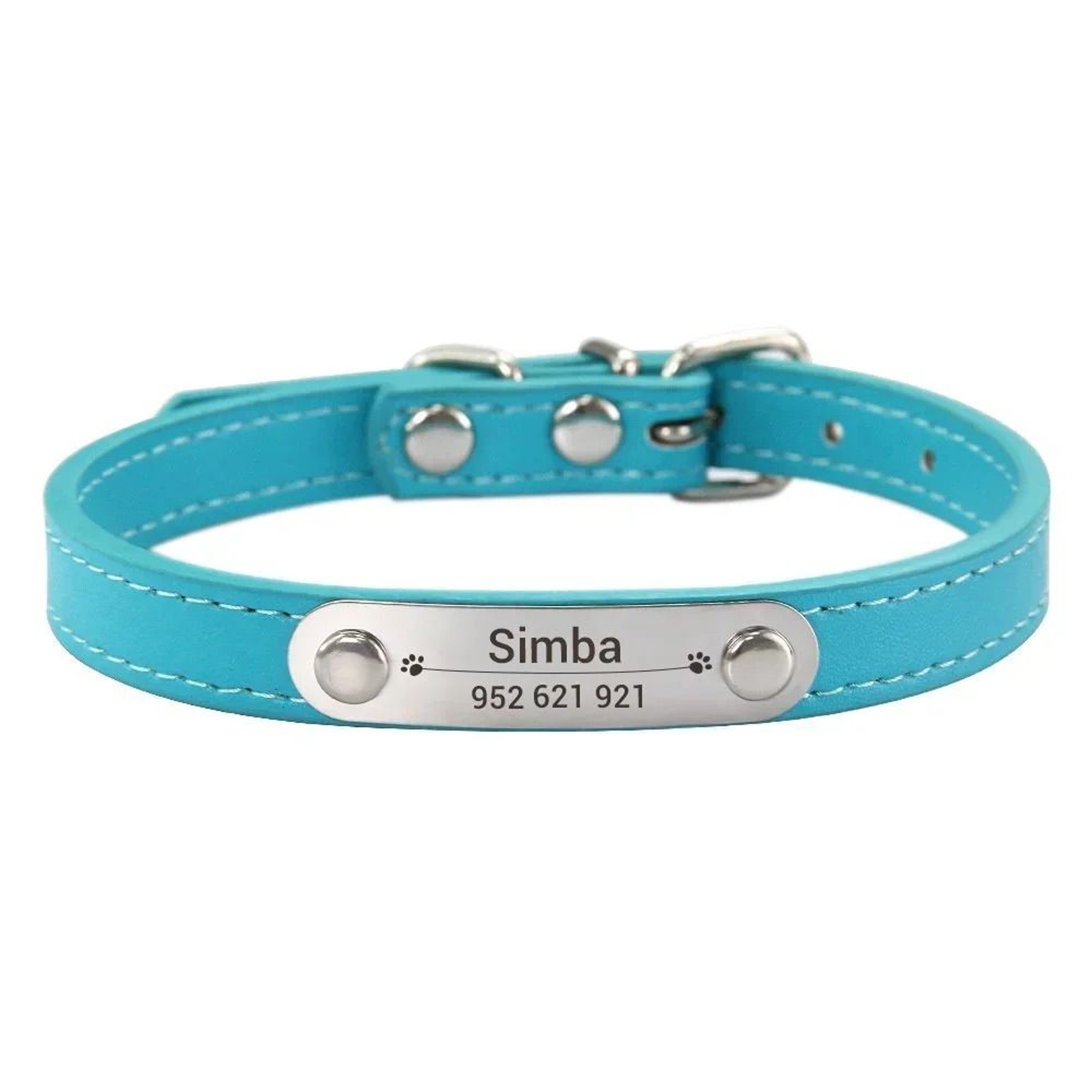 HeritageElite Personalized Vegan Leather Collar 19