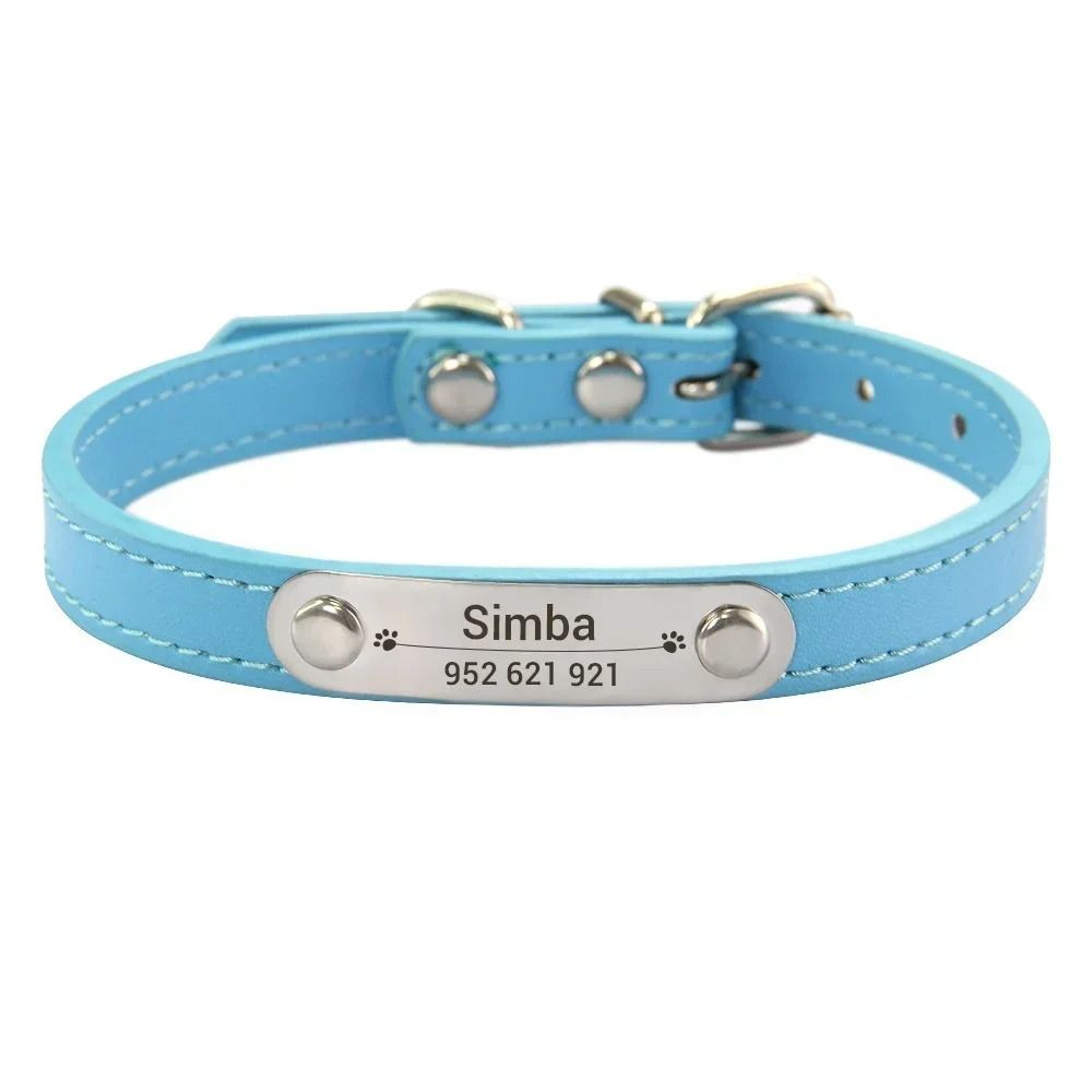 HeritageElite Personalized Vegan Leather Collar 20