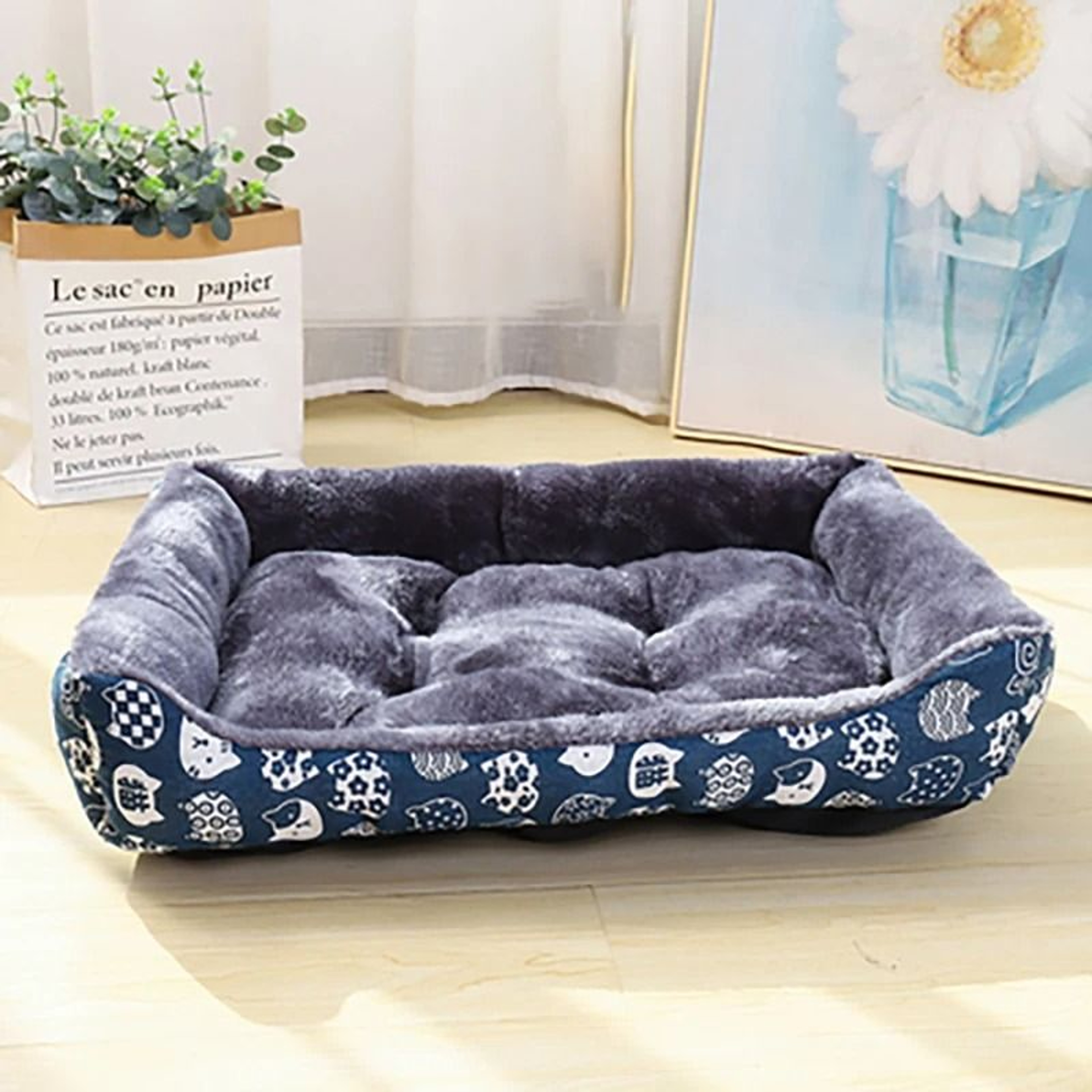 Plush Orthopedic Pet Sofa Bed And Crate Mat 7
