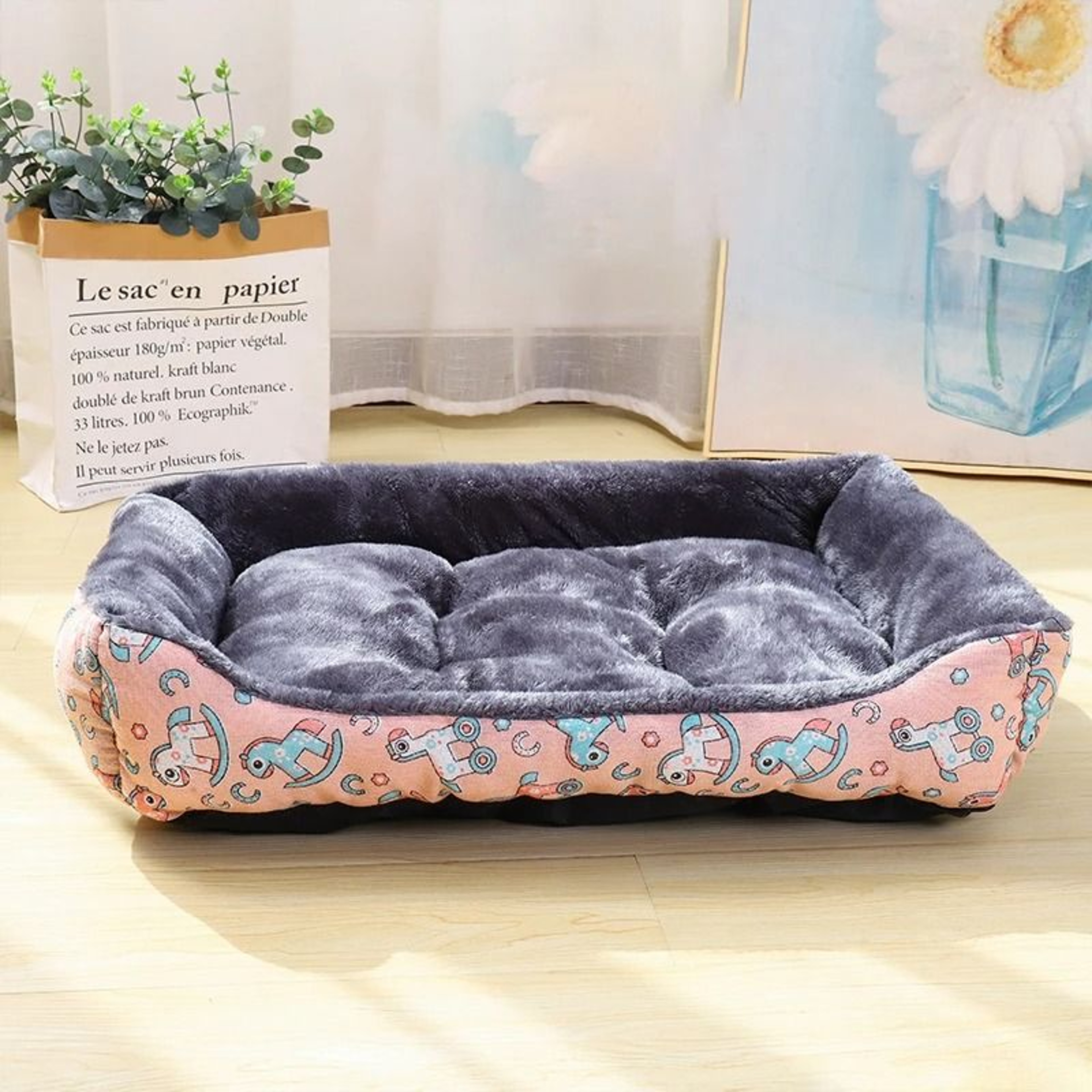 Plush Orthopedic Pet Sofa Bed And Crate Mat 8