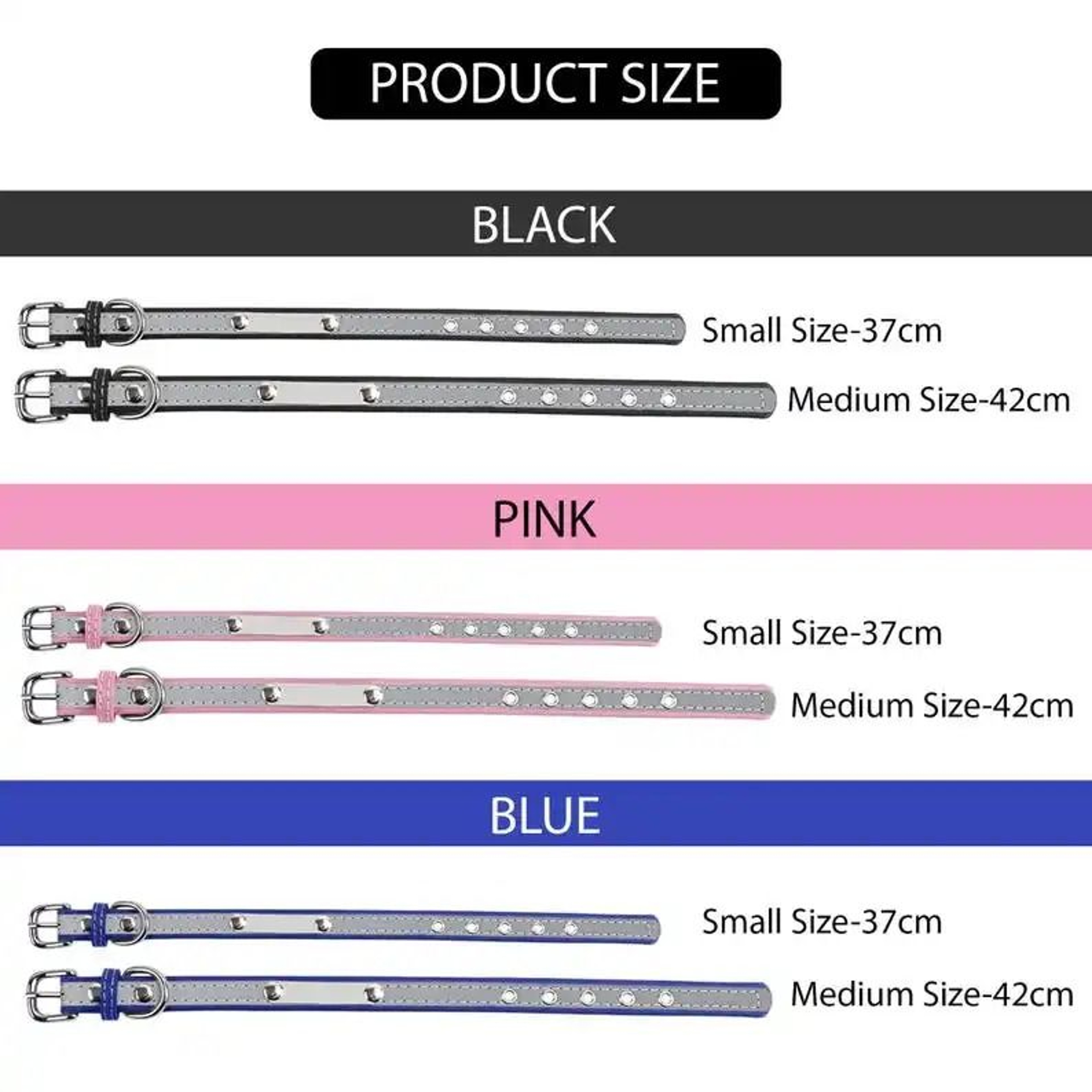 Custom Engraved Reflective PU Leather Pet Collar 2