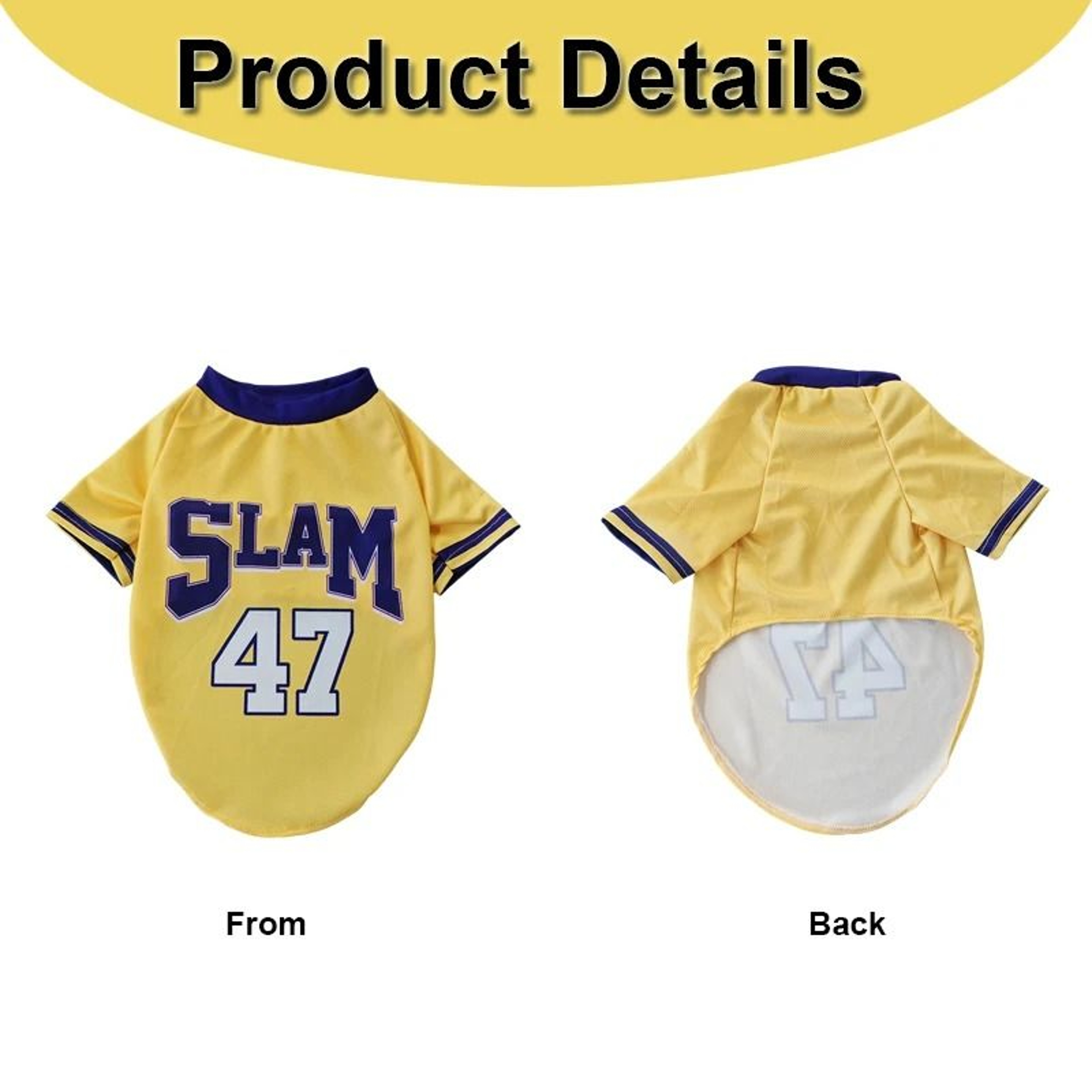 SLAM 47 Breathable Mesh Pet Basketball Jersey 4