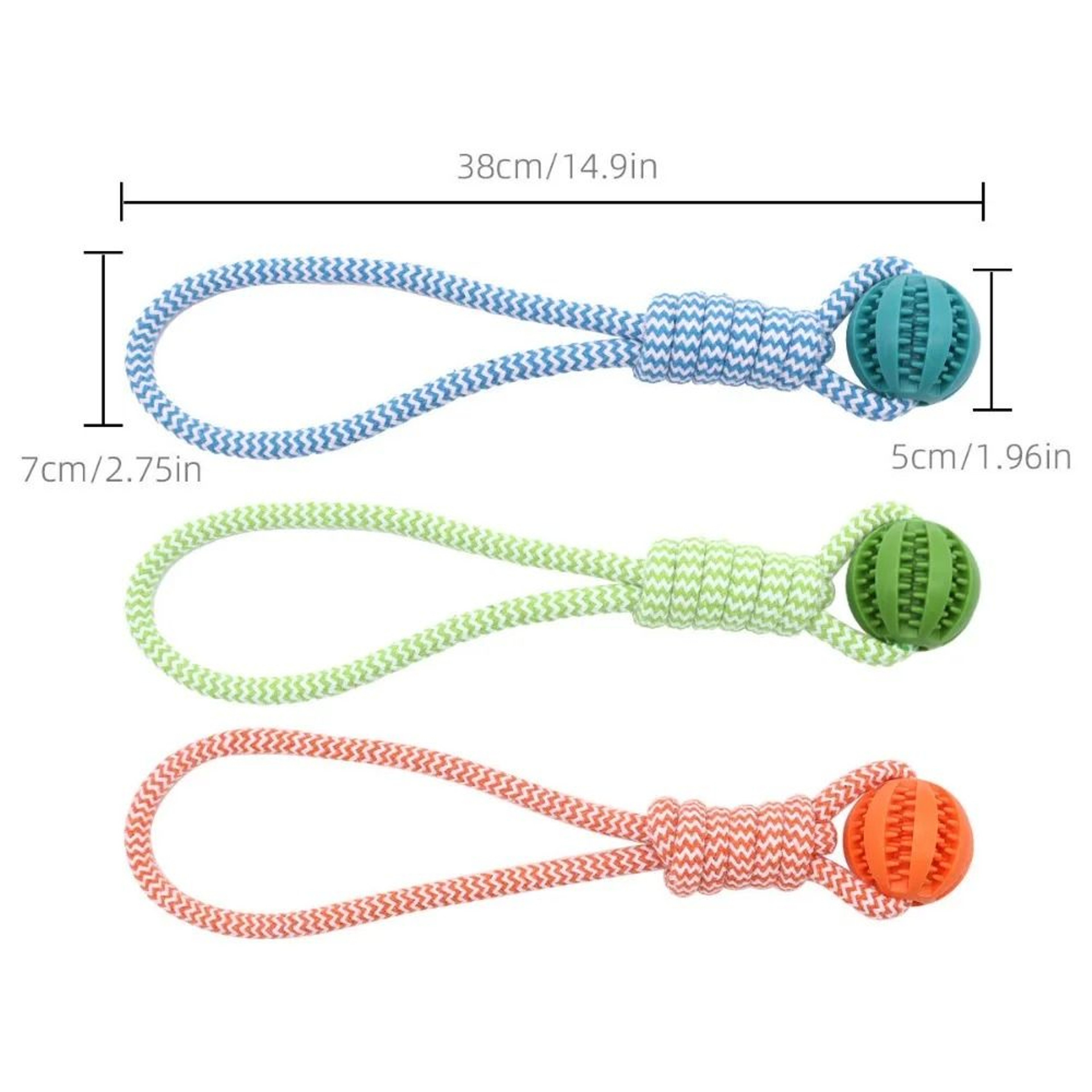 Hollow Rubber Chew Ball With Internal Bell 5