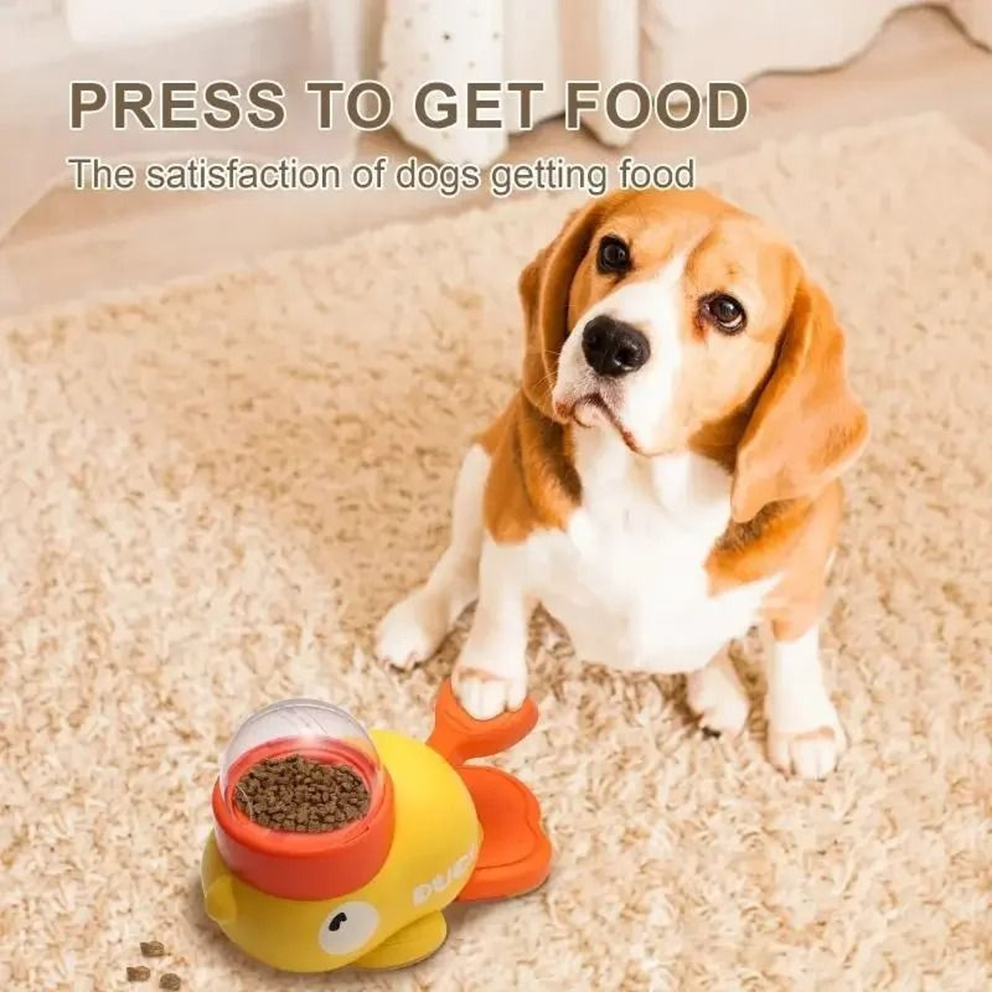 2in1 Interactive Duck Treat Dispenser  Slow Feeder 2