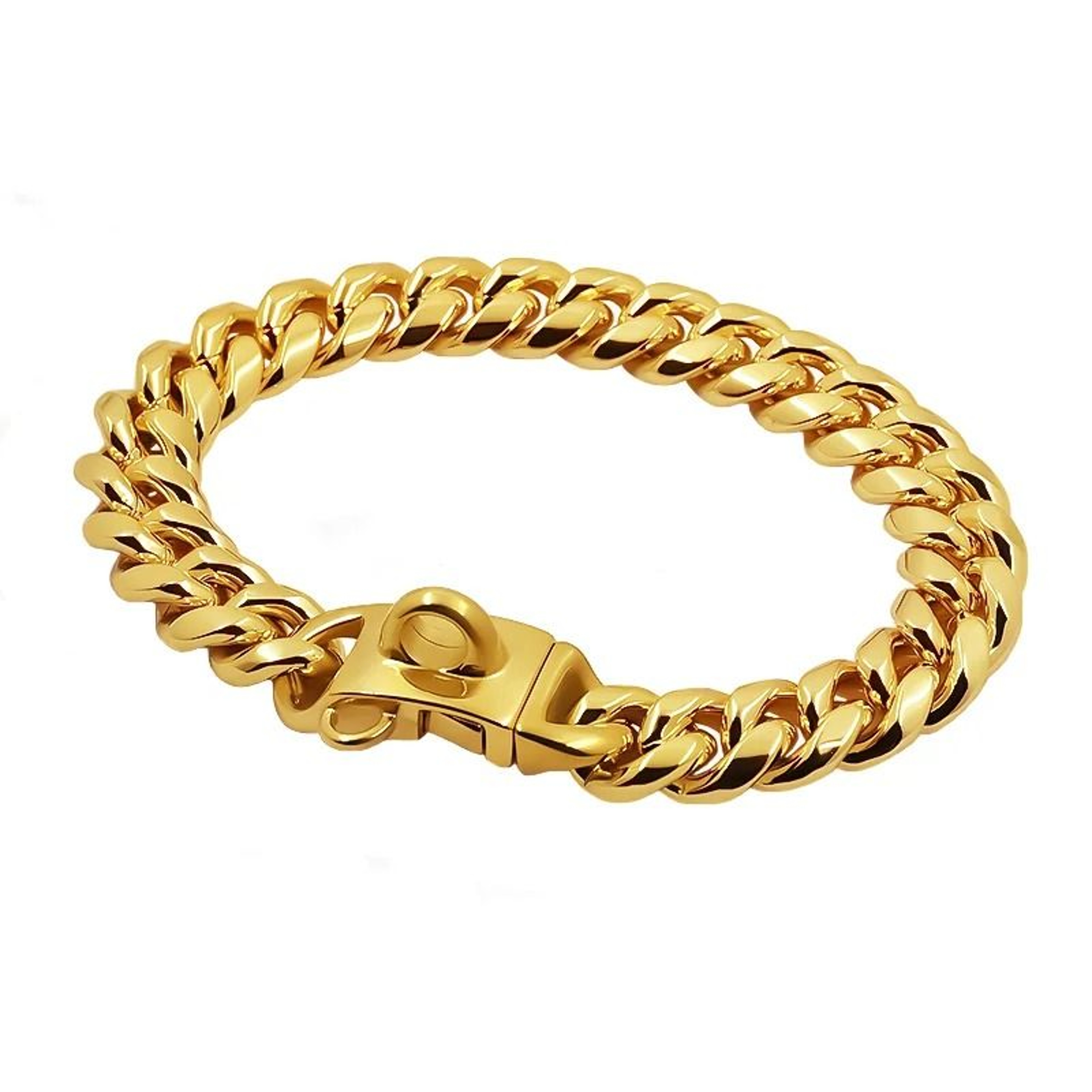 Luxury 14mm Gold Cuban Link Chain Dog Collar 2