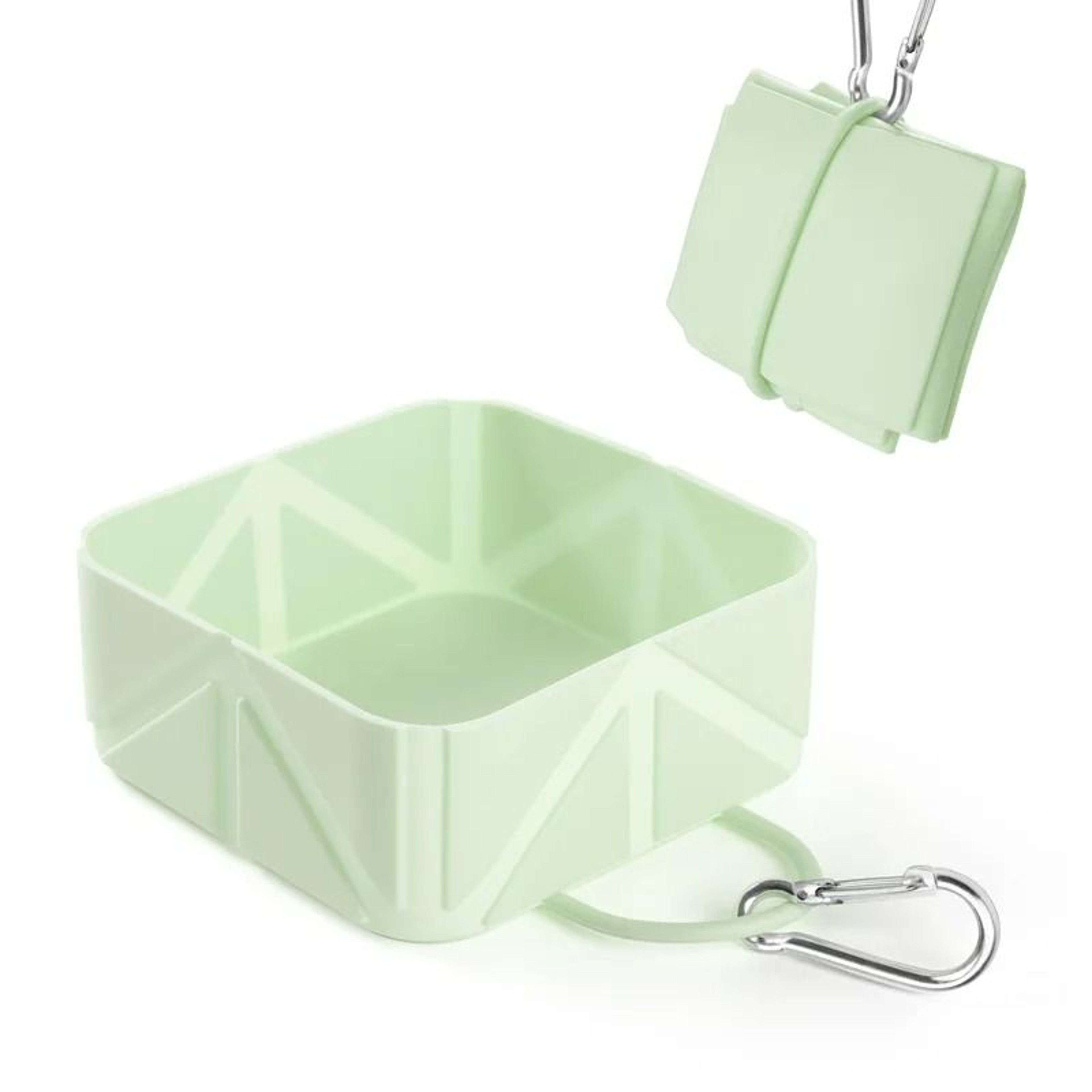 Geometric Soft Silicone Square Pet Bowl 7