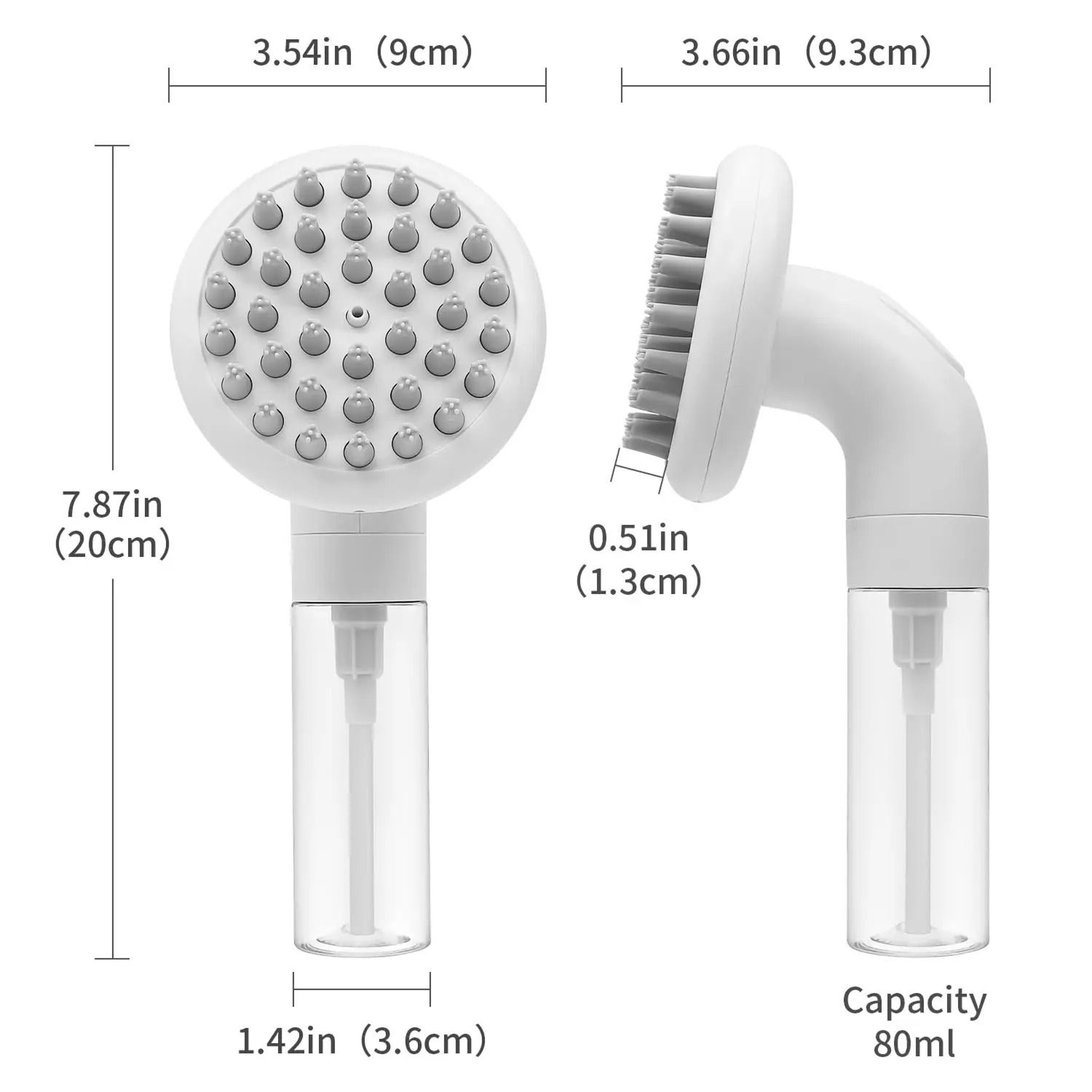 3in1 Silicone Pet Massage  Shampoo Dispensing Brush 6
