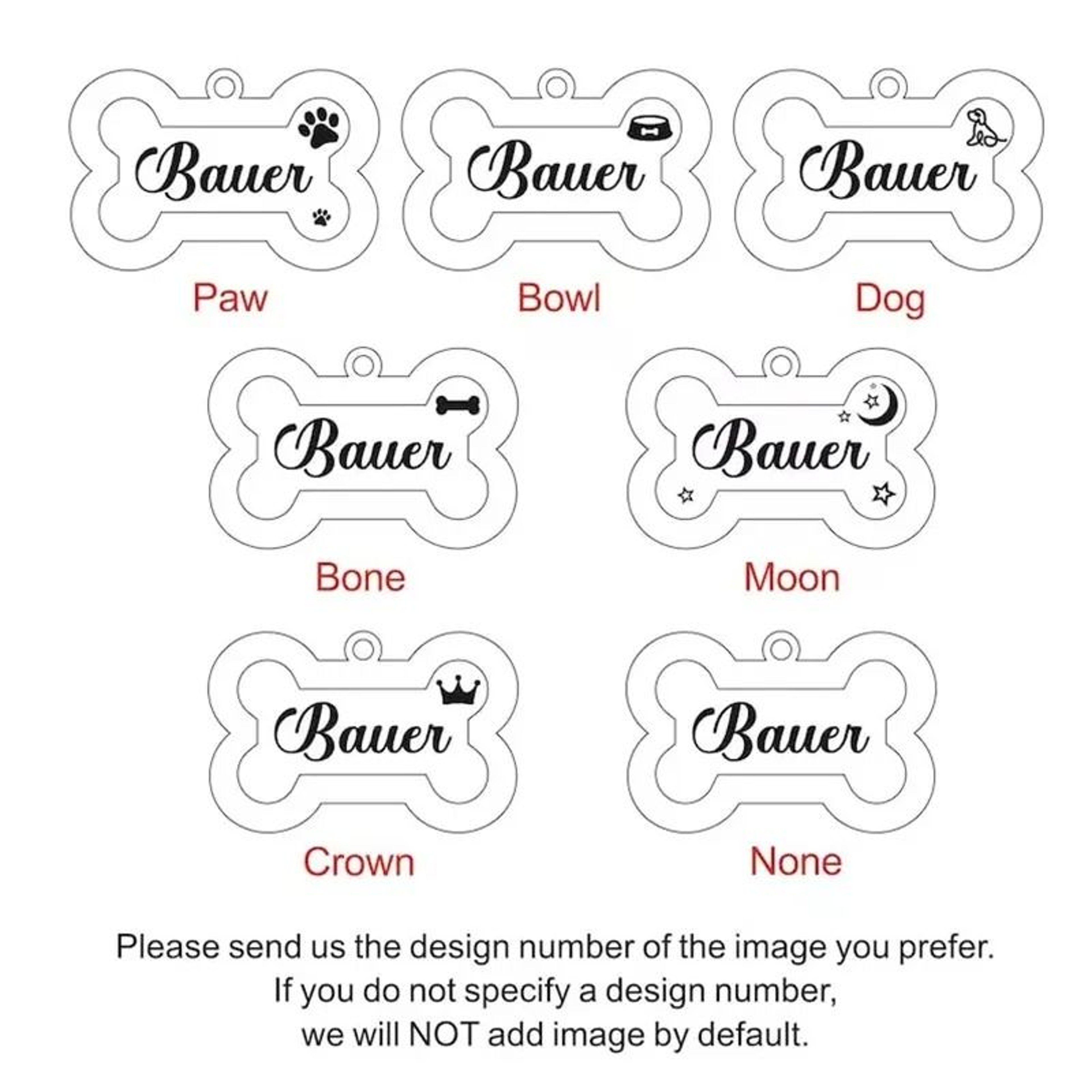 DoubleSided Glitter AntiLost Pet ID Tag 4