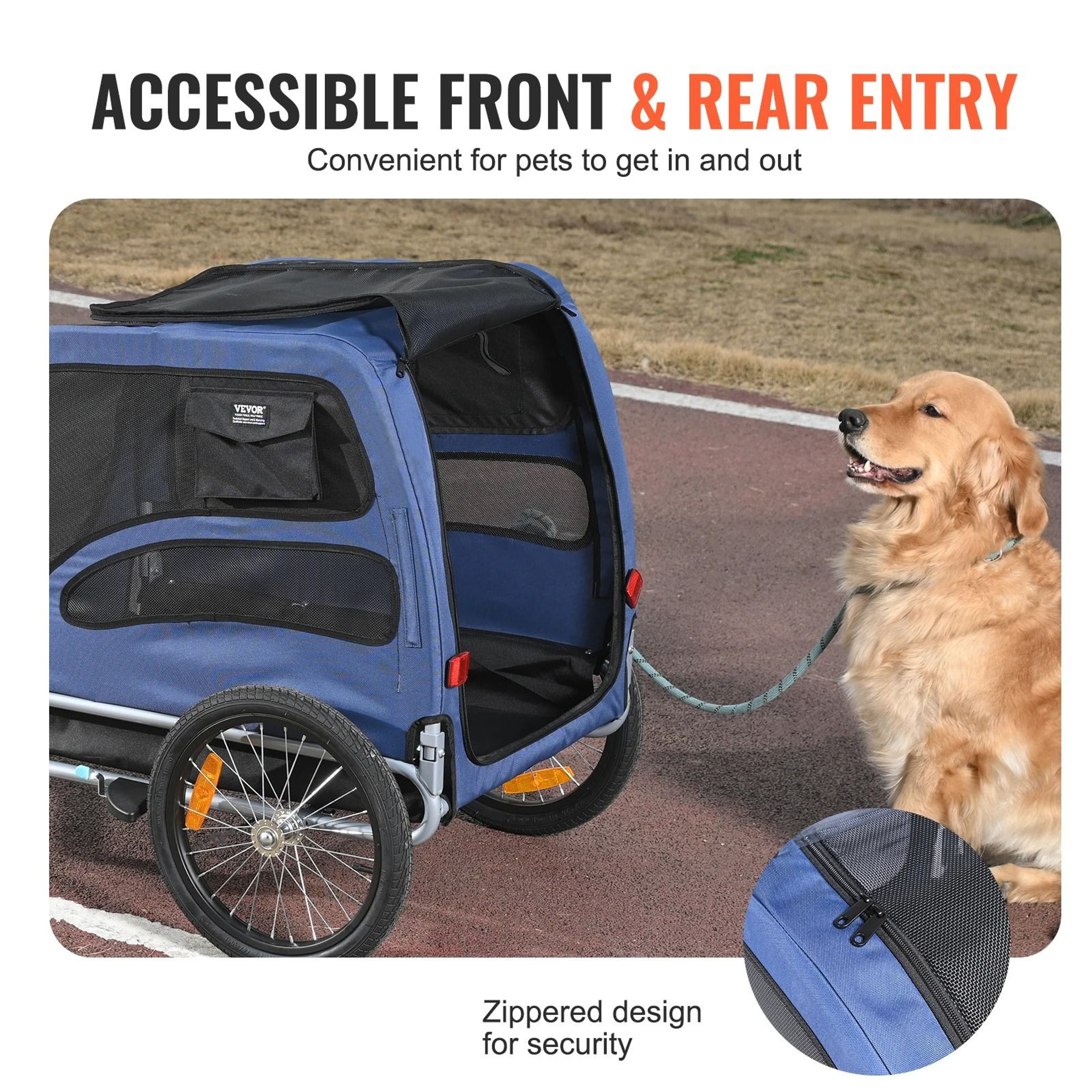 SucceBuy 100lbs Bicycle Pet Trailer 4