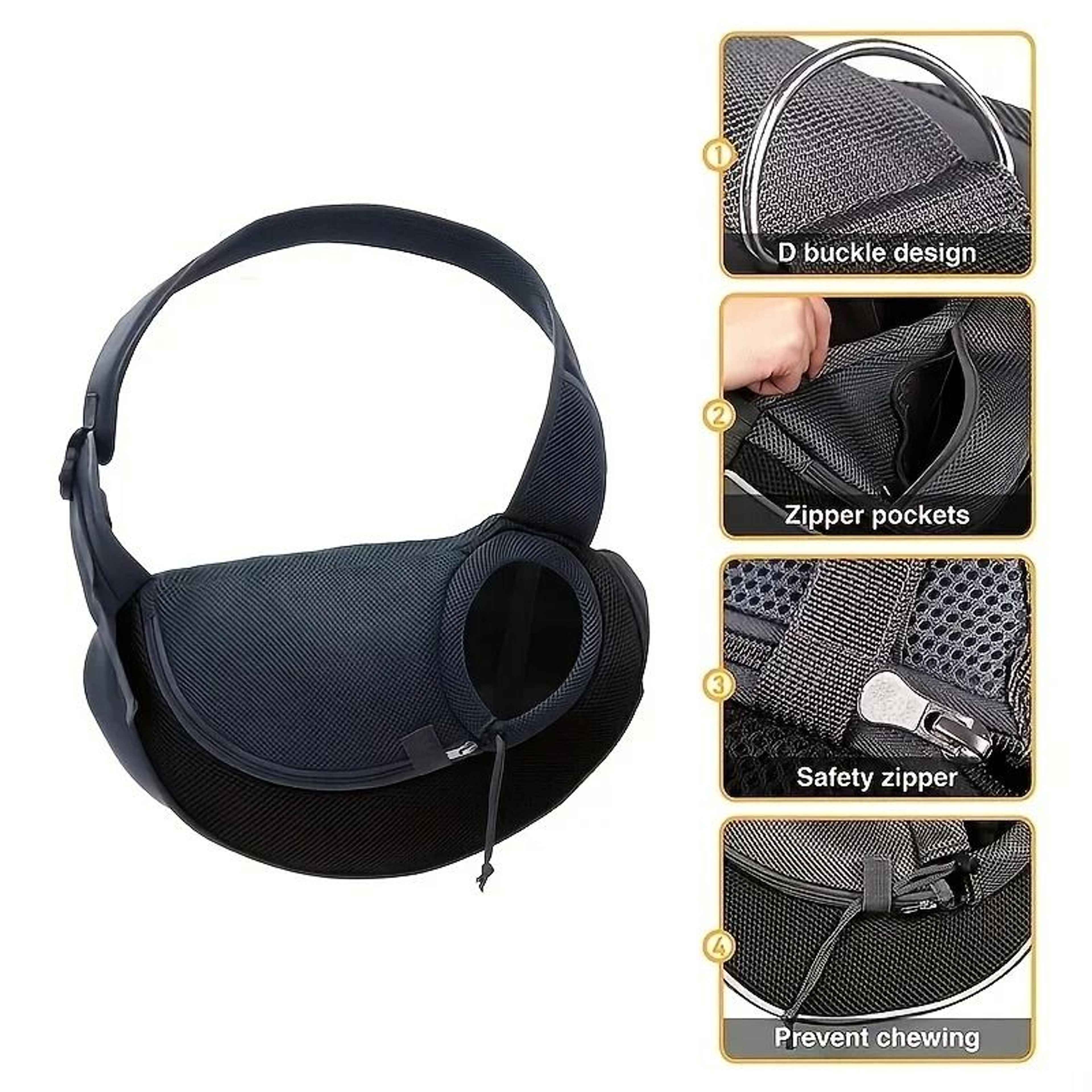 Breathable Mesh Pet Travel Sling Carrier 2
