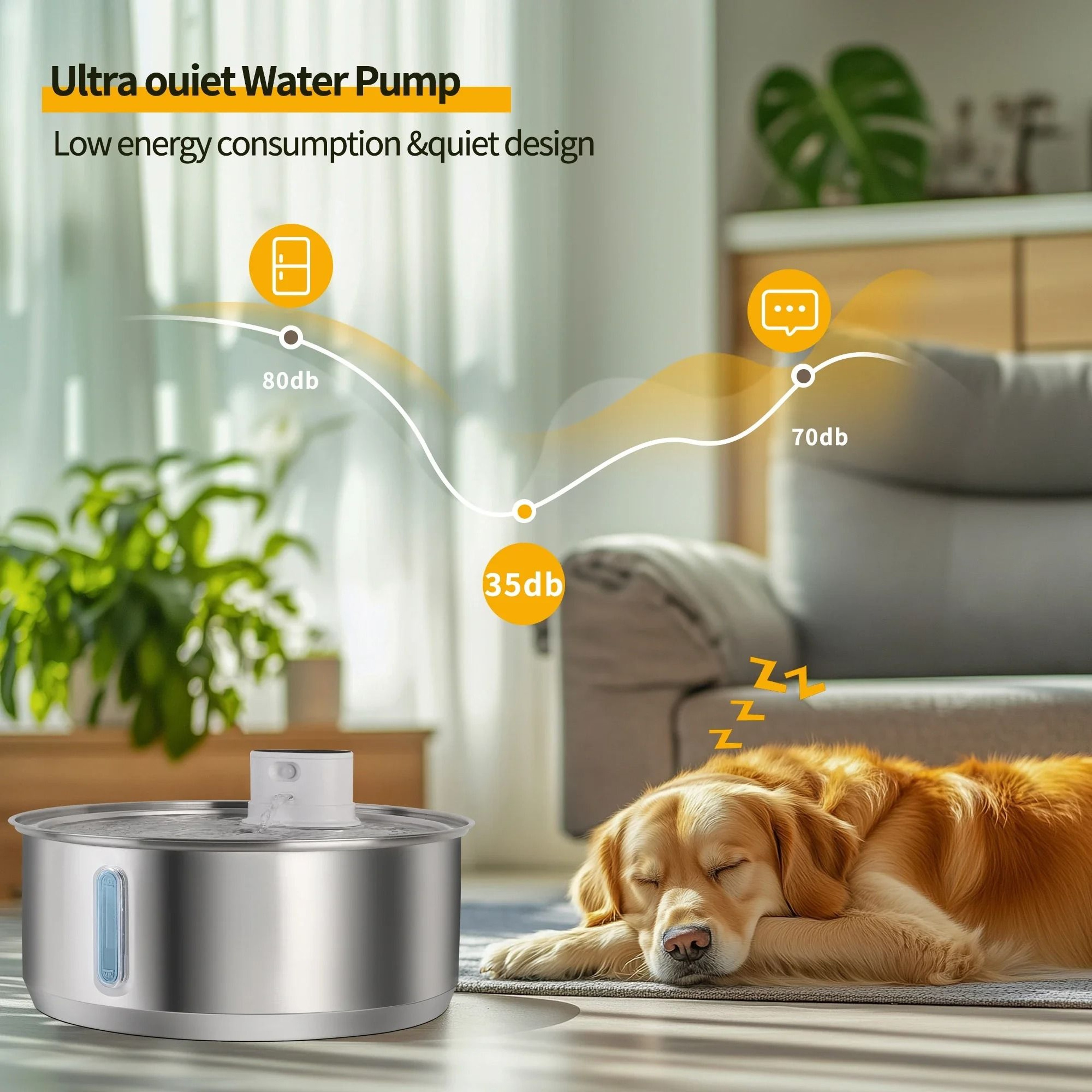 8L UltraLarge Stainless Steel Smart Water Fountain 4