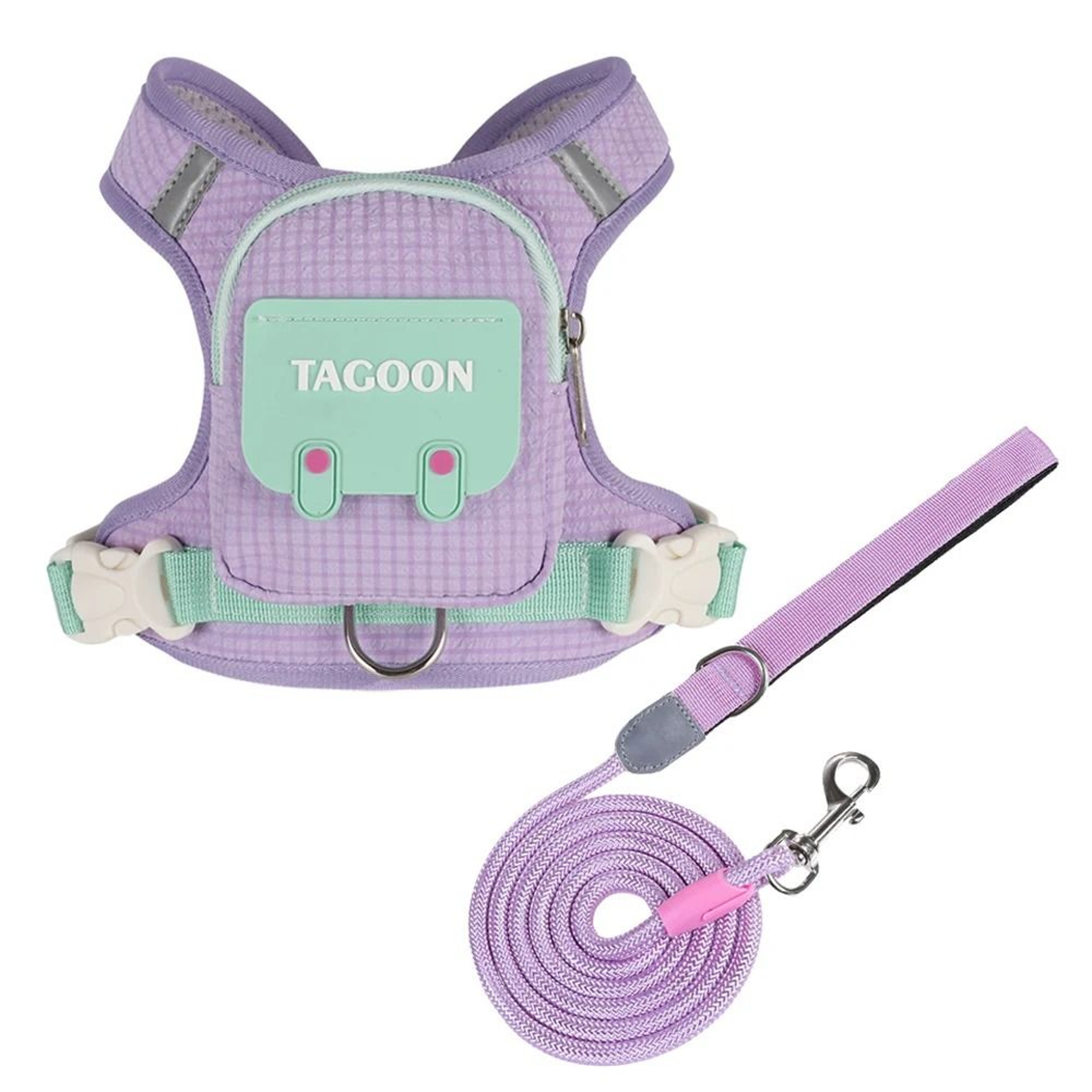 Reflective Pet Harness With Integrated Backpack 10