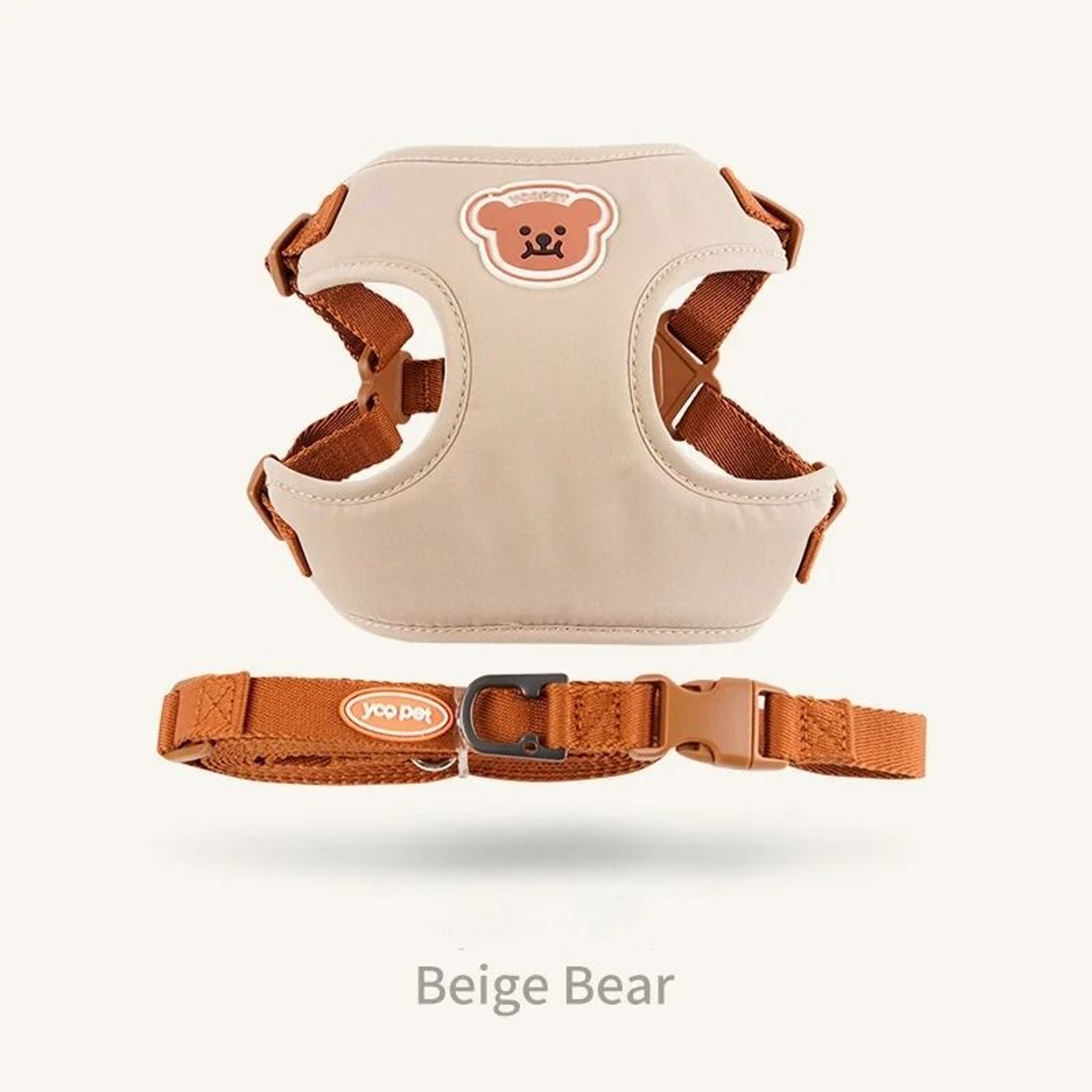 Cute Bear Embroidery Pet Harness  Leash Set 7