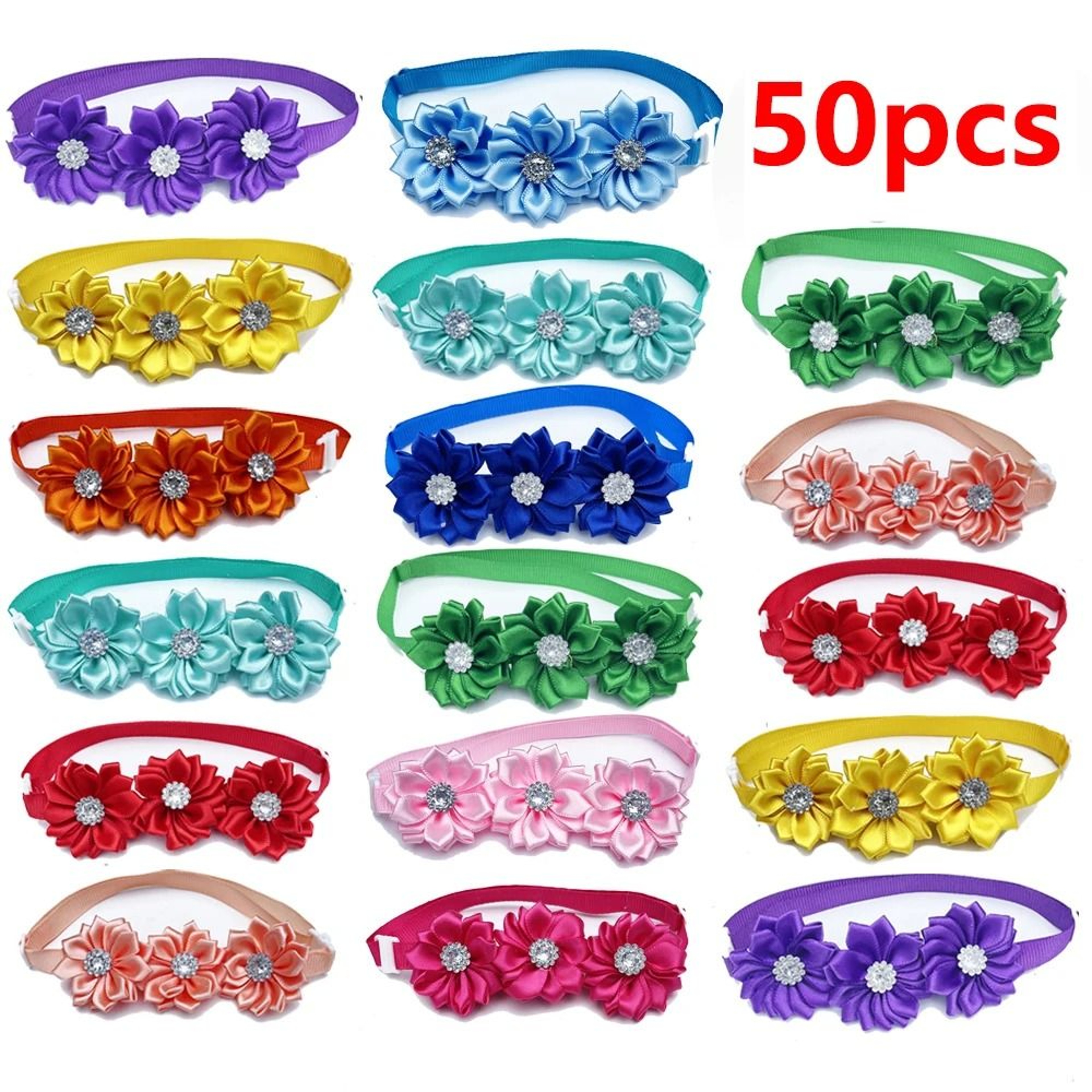 Elegant TripleFlower Pet Accessory Set 6