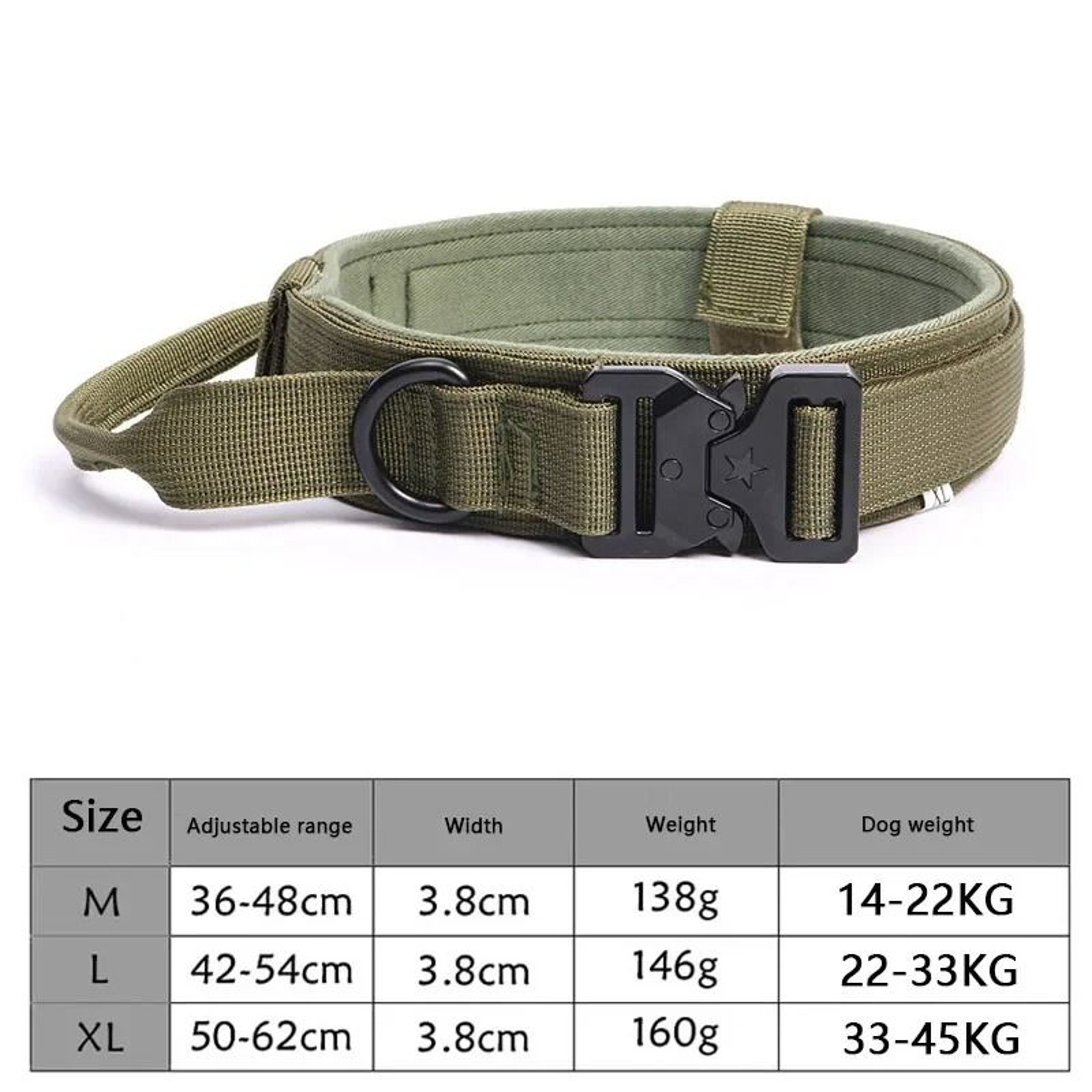 HeavyDuty Tactical Collar  Bungee Leash Set 7