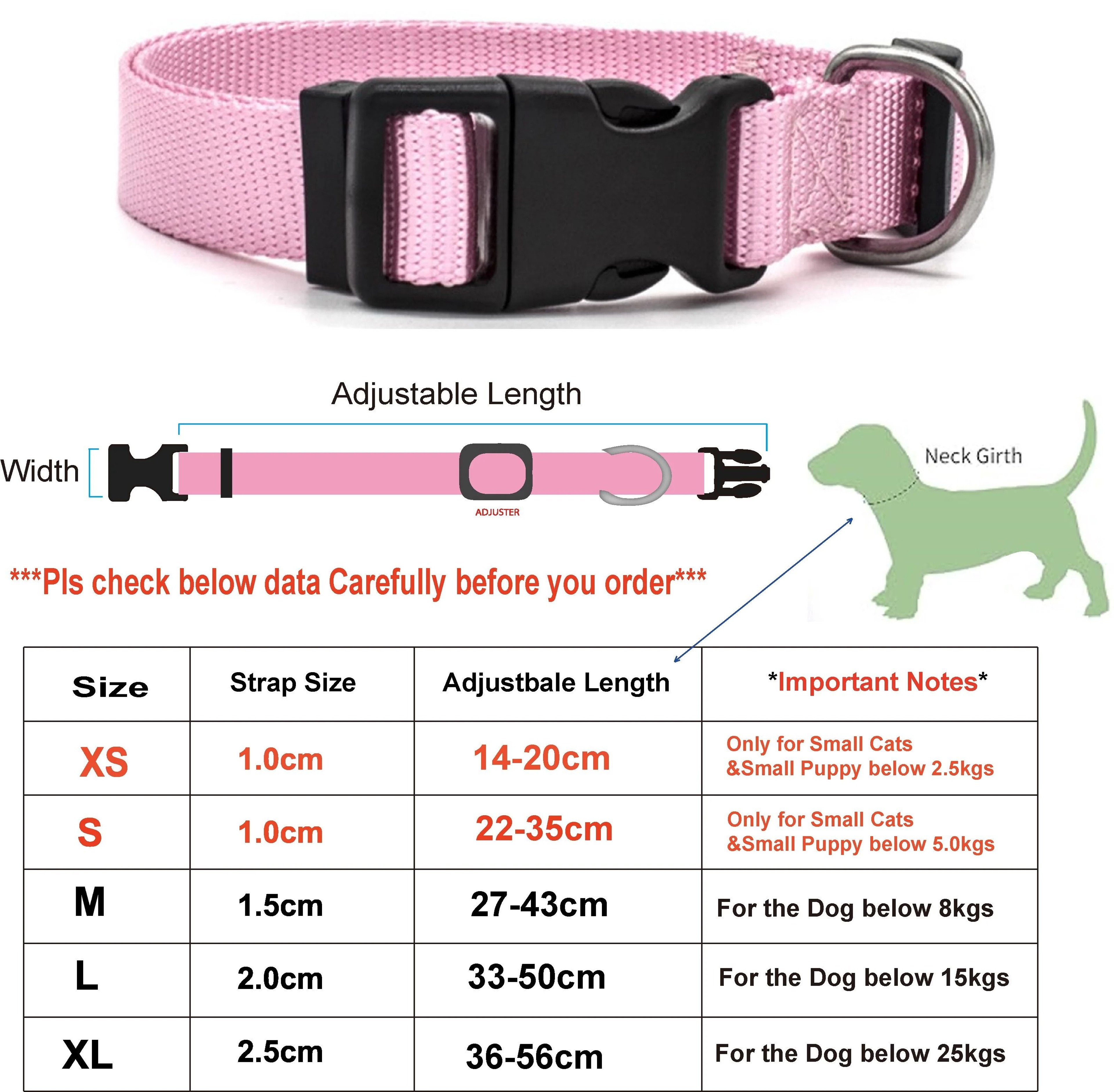 Classic Adjustable Nylon Pet Collar 12
