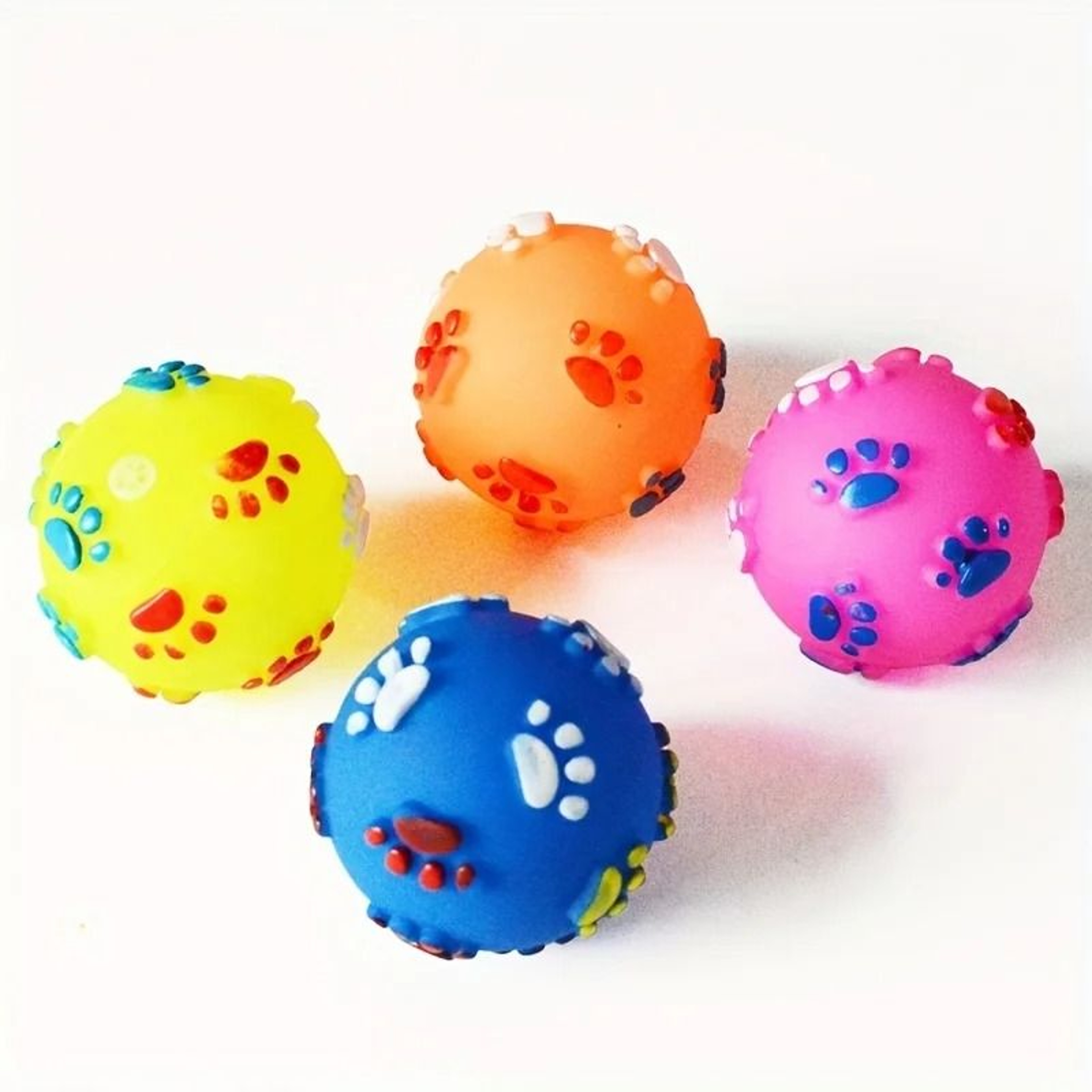 Interactive Squeaky PawPrint Play Ball 3