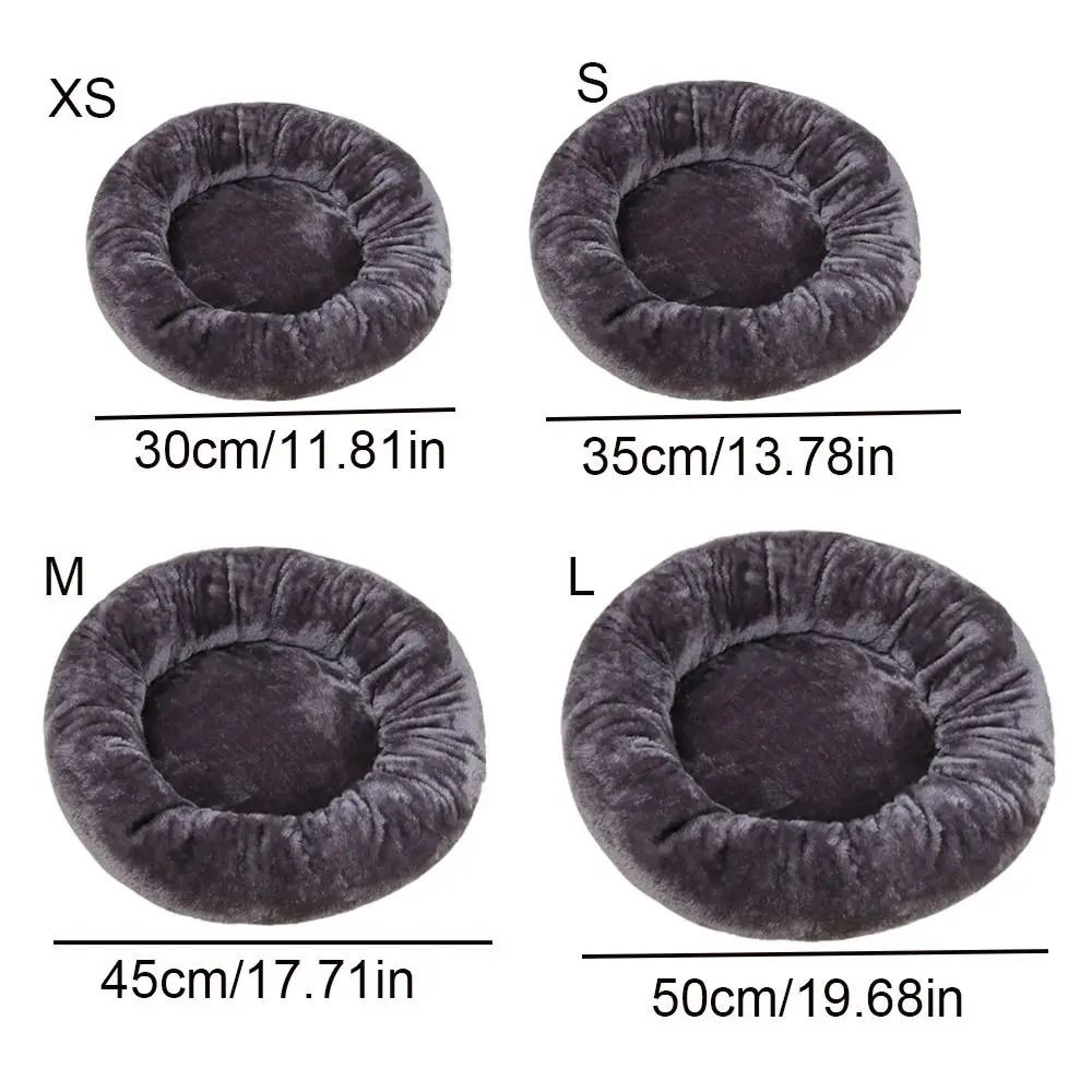 UltraSoft Velvet Donut Calming Bed 5