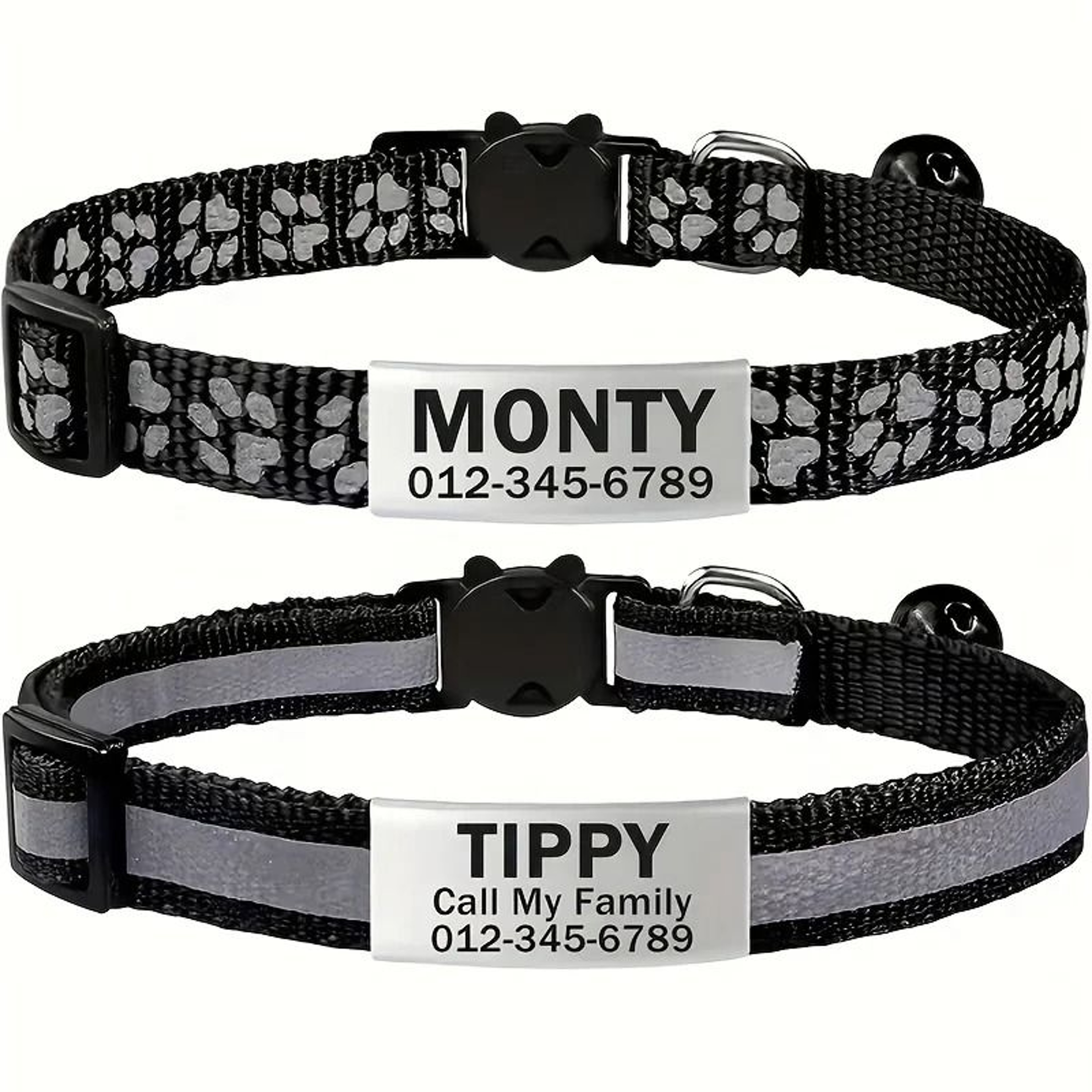 SafetyFirst Personalized Reflective Cat Collar Set 1