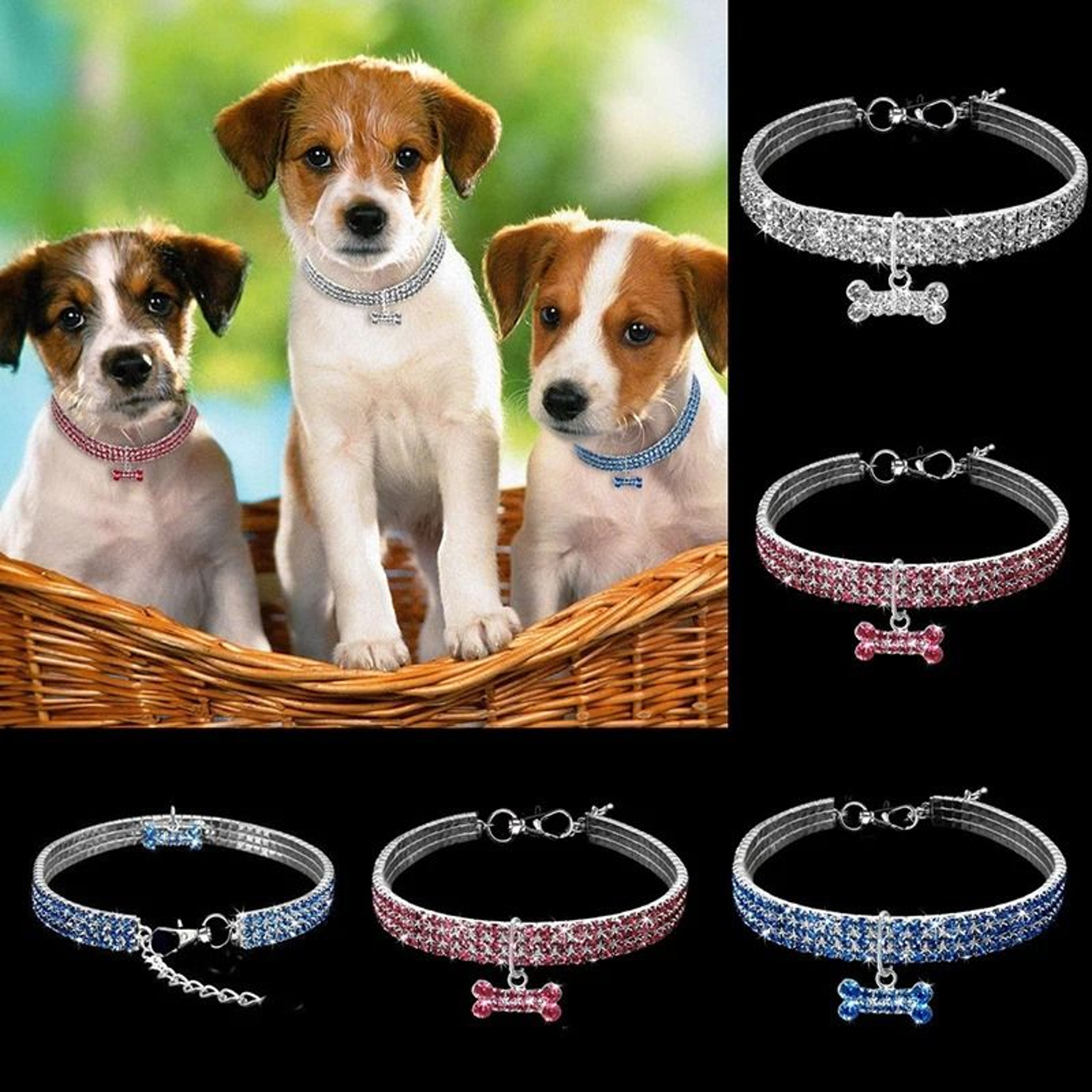 Luxe Crystal Rhinestone Pet Jewelry Collar 3