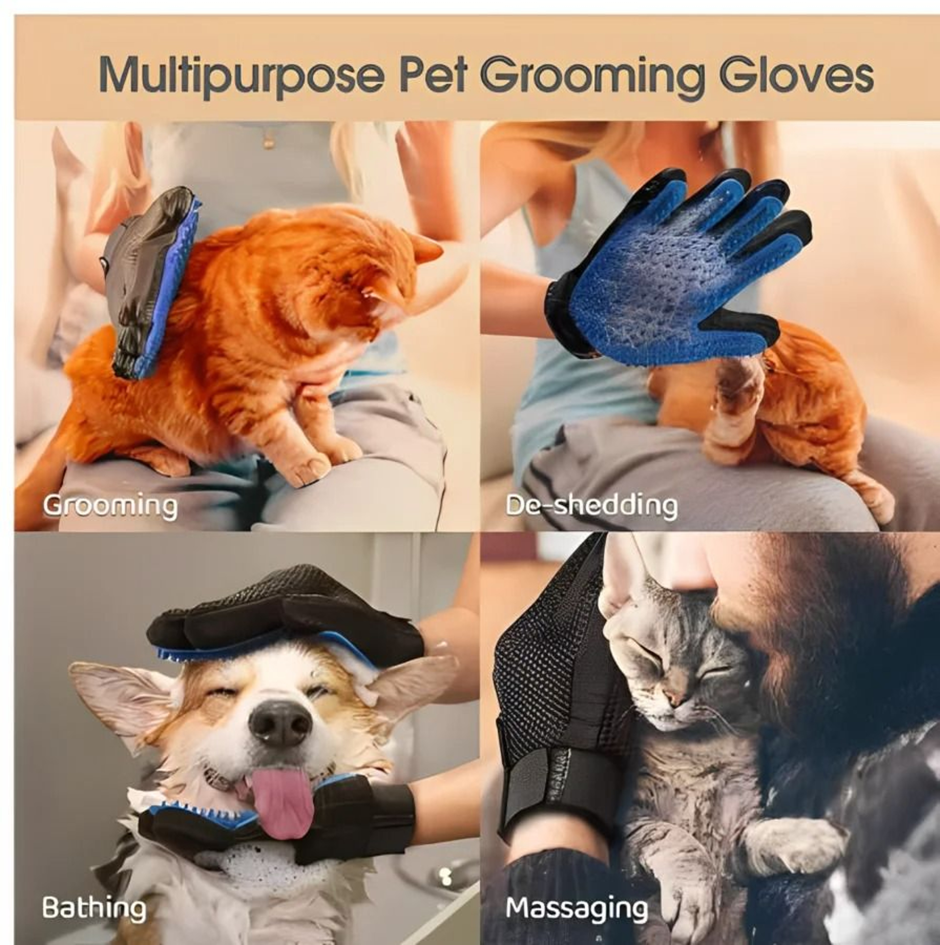 ZenTouch Silicone Grooming  Massage Glove 5