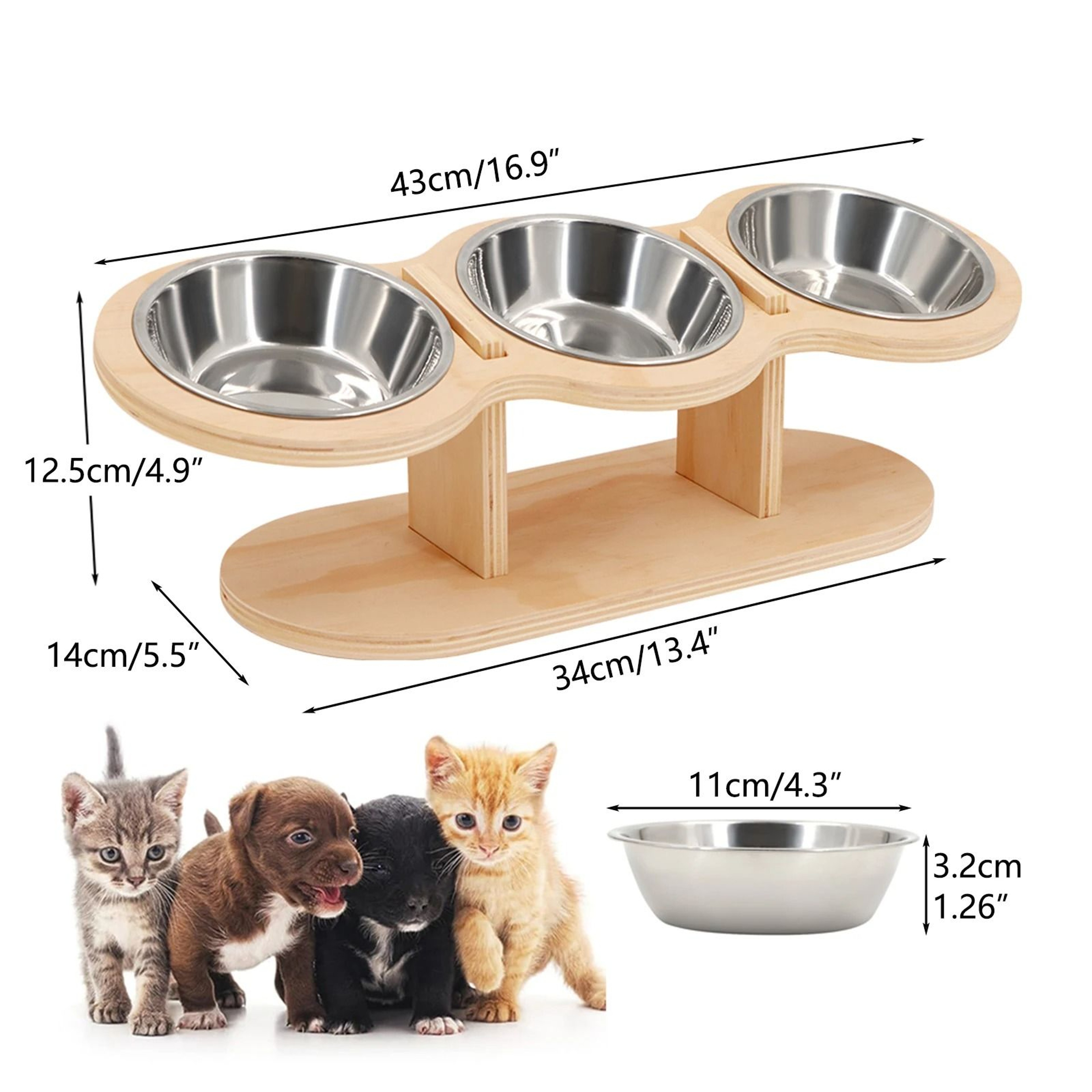 ZenTier Triple Elevated Feeding Station 6