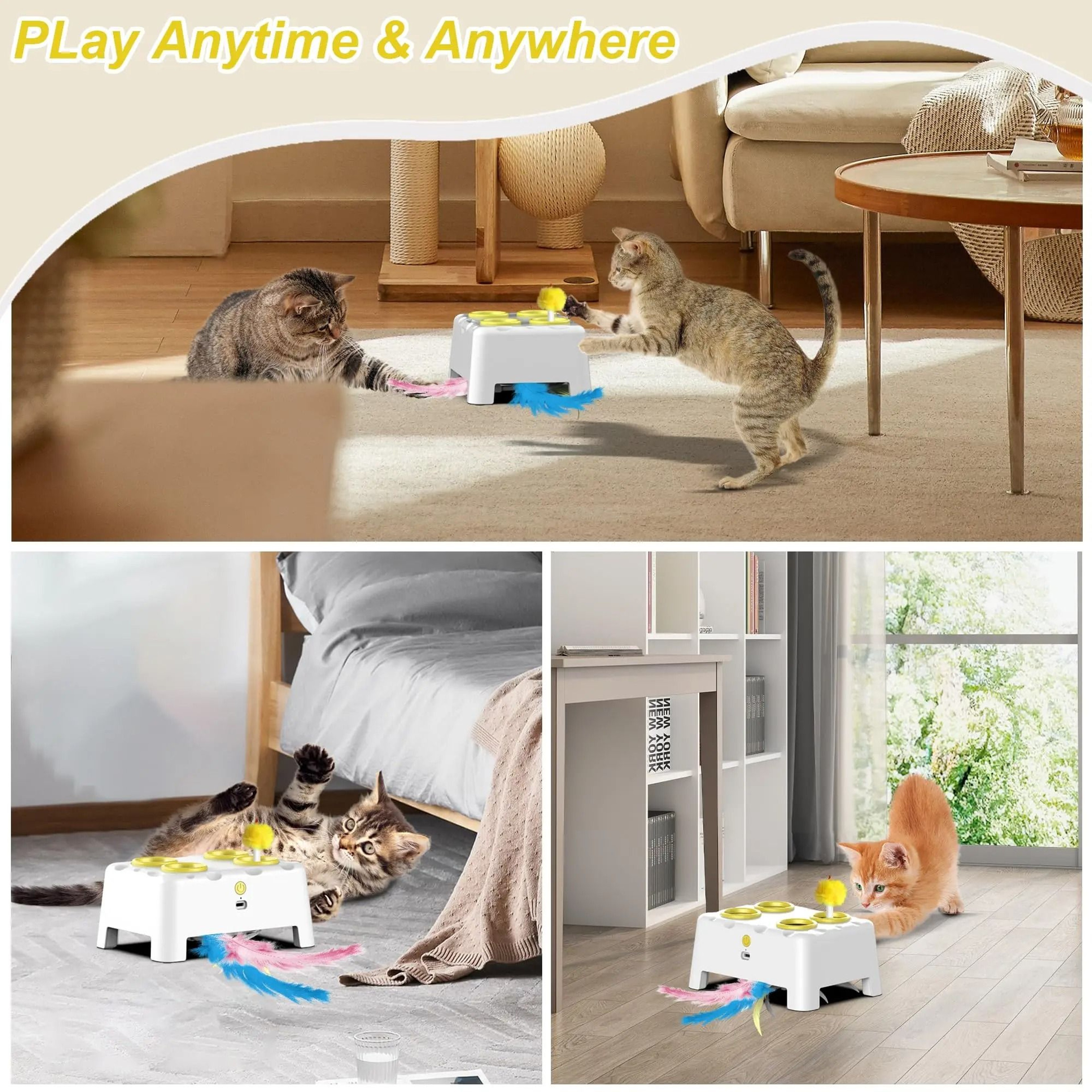PouncePro Smart WhackAMole Interactive Toy 5