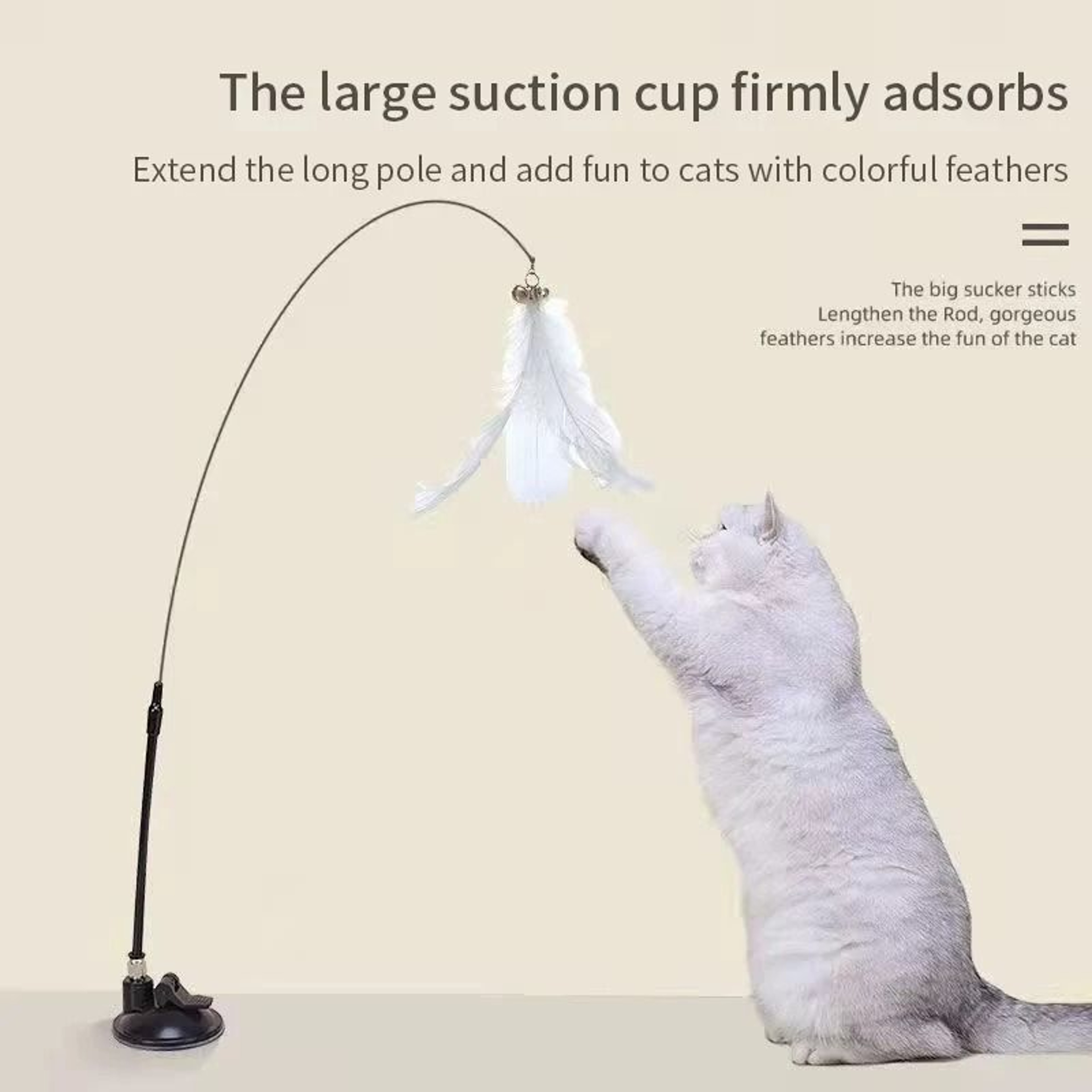 HandsFree Suction Cup Cat Wand 4