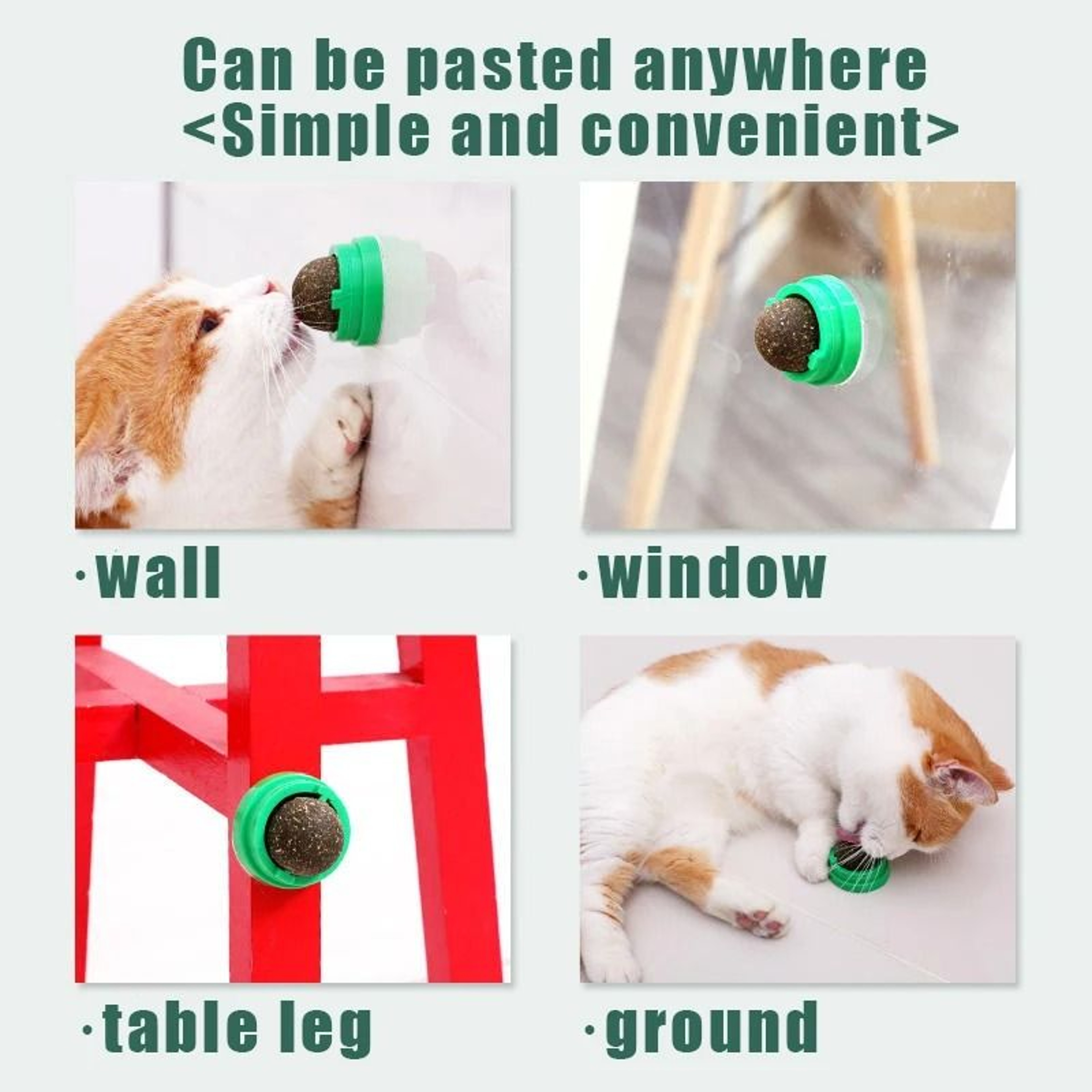 Natural Rotating Catnip Wall Balls 1