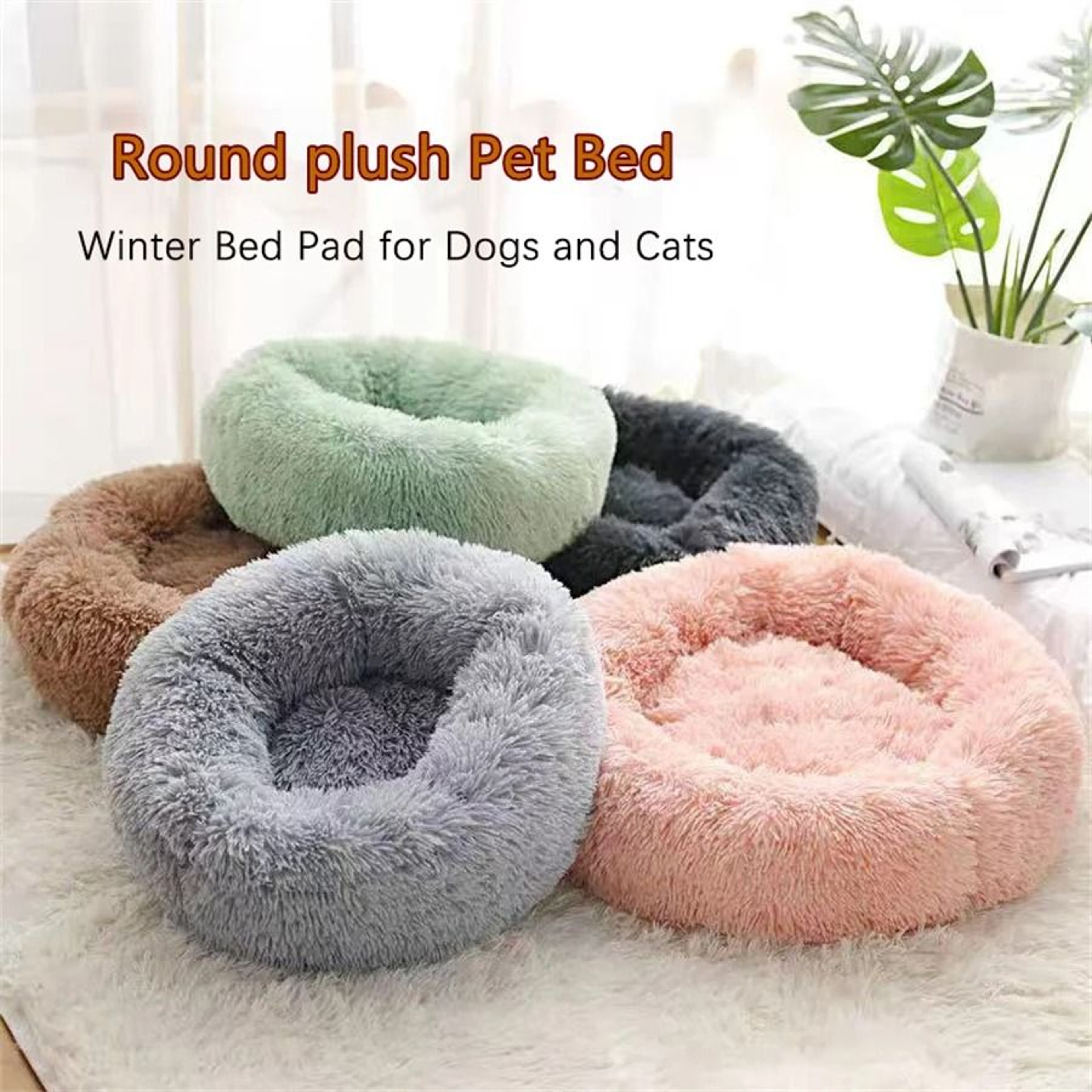 Plush Calming Donut Pet Bed 0