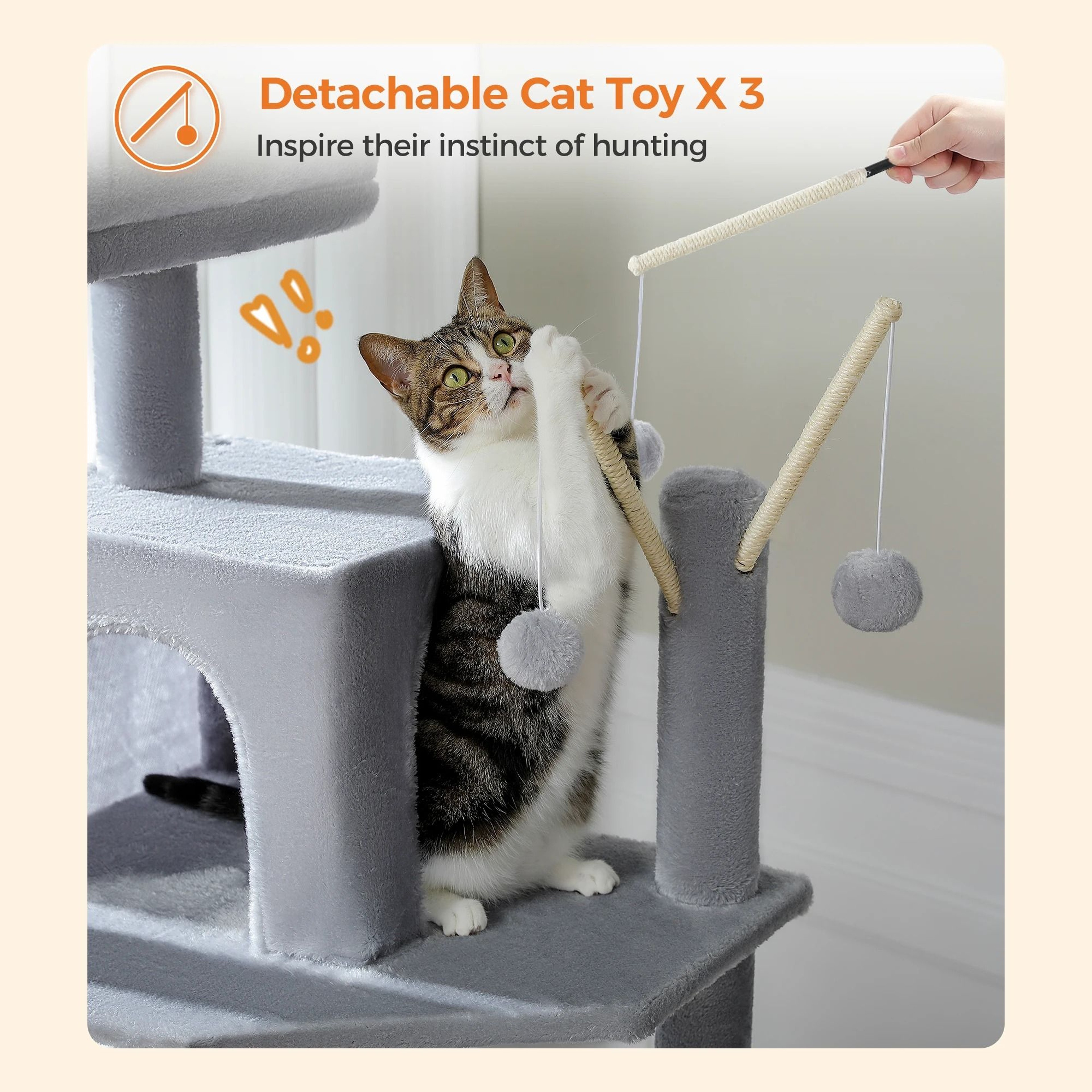 Jumbo Deluxe MultiLevel Tall Cat Tower 3