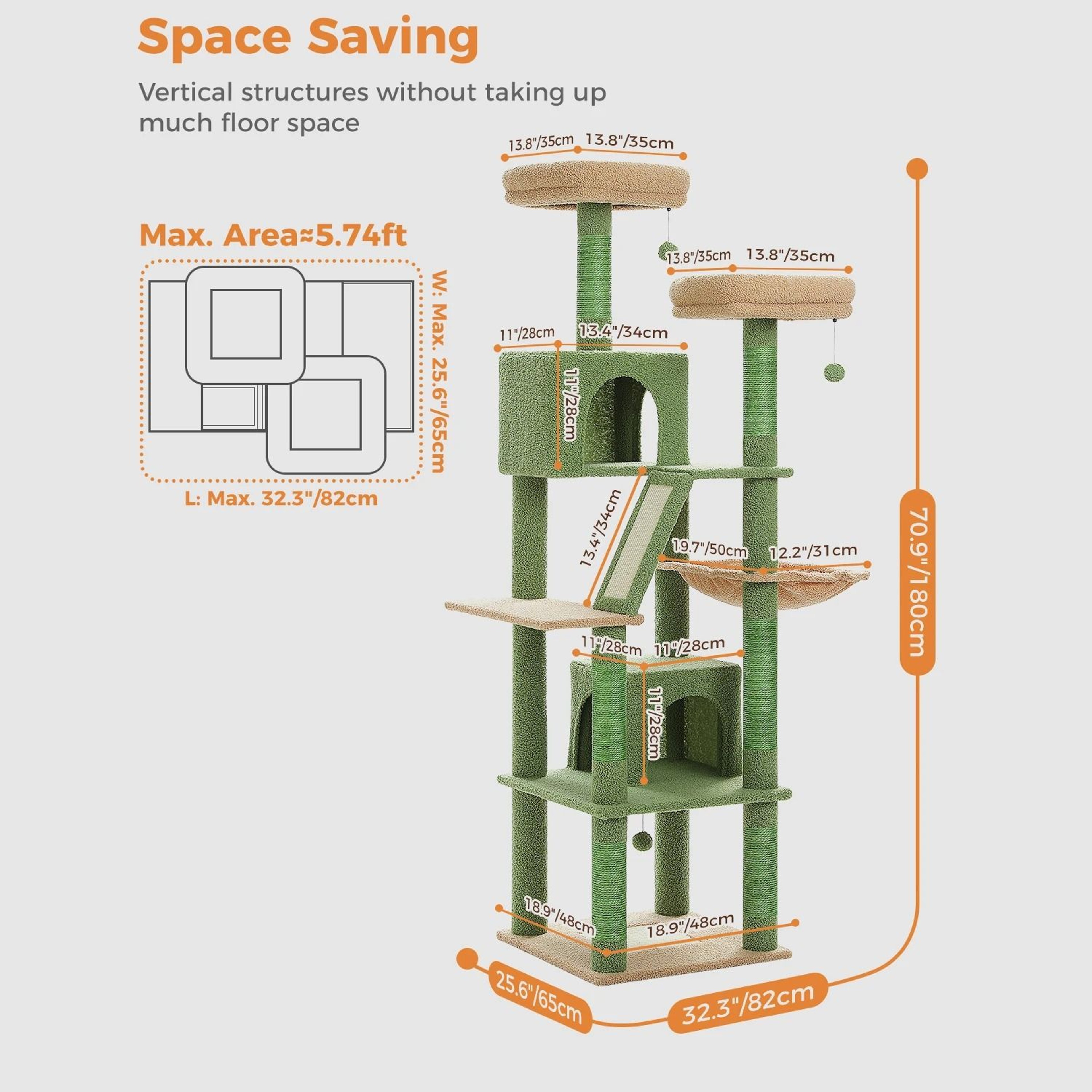 UltraElite MultiLevel Architectural Cat Tower 9