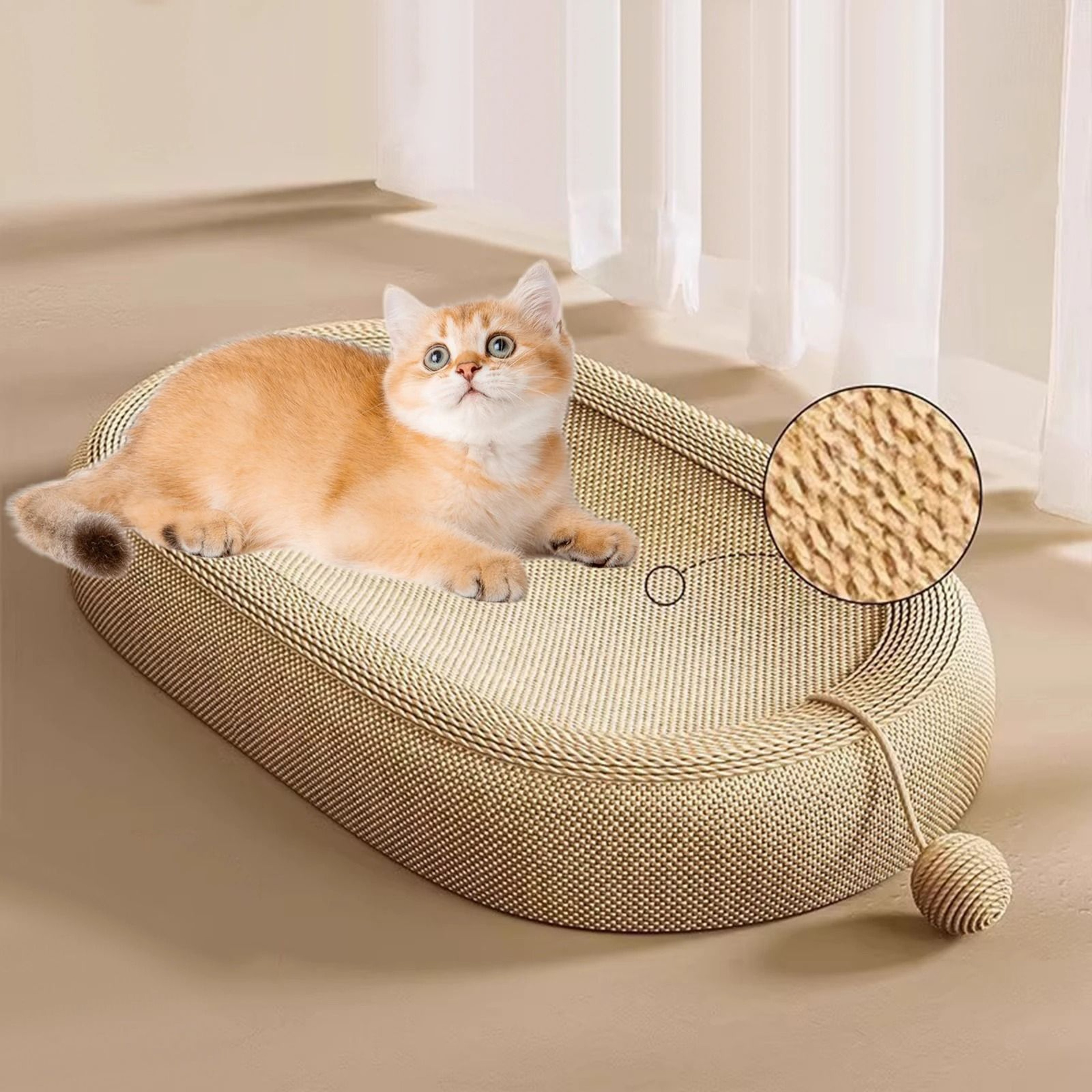 Sisal Lounge Bed  Scratching Sofa 0