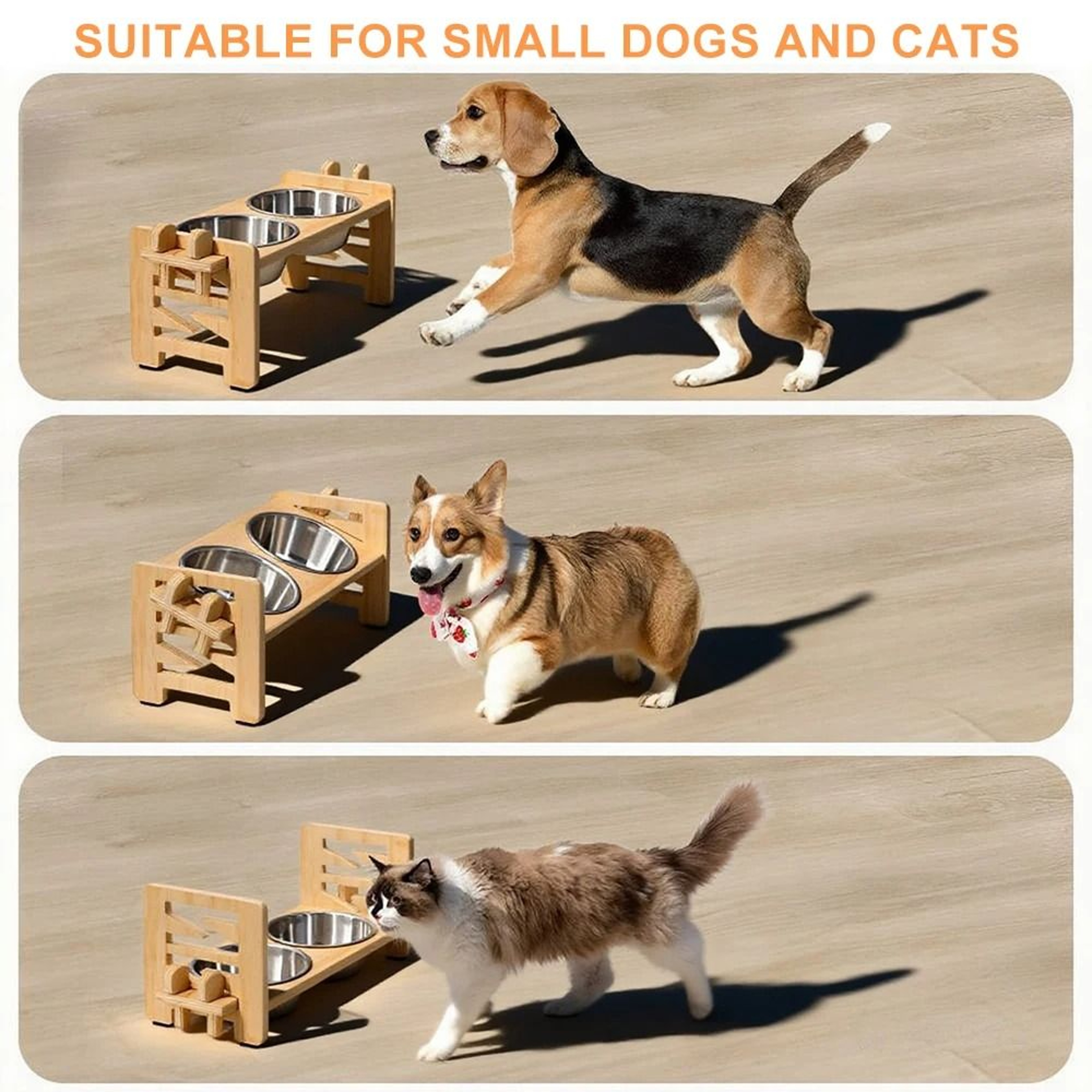 AdjustableTilt Wooden Elevated Feeder 1
