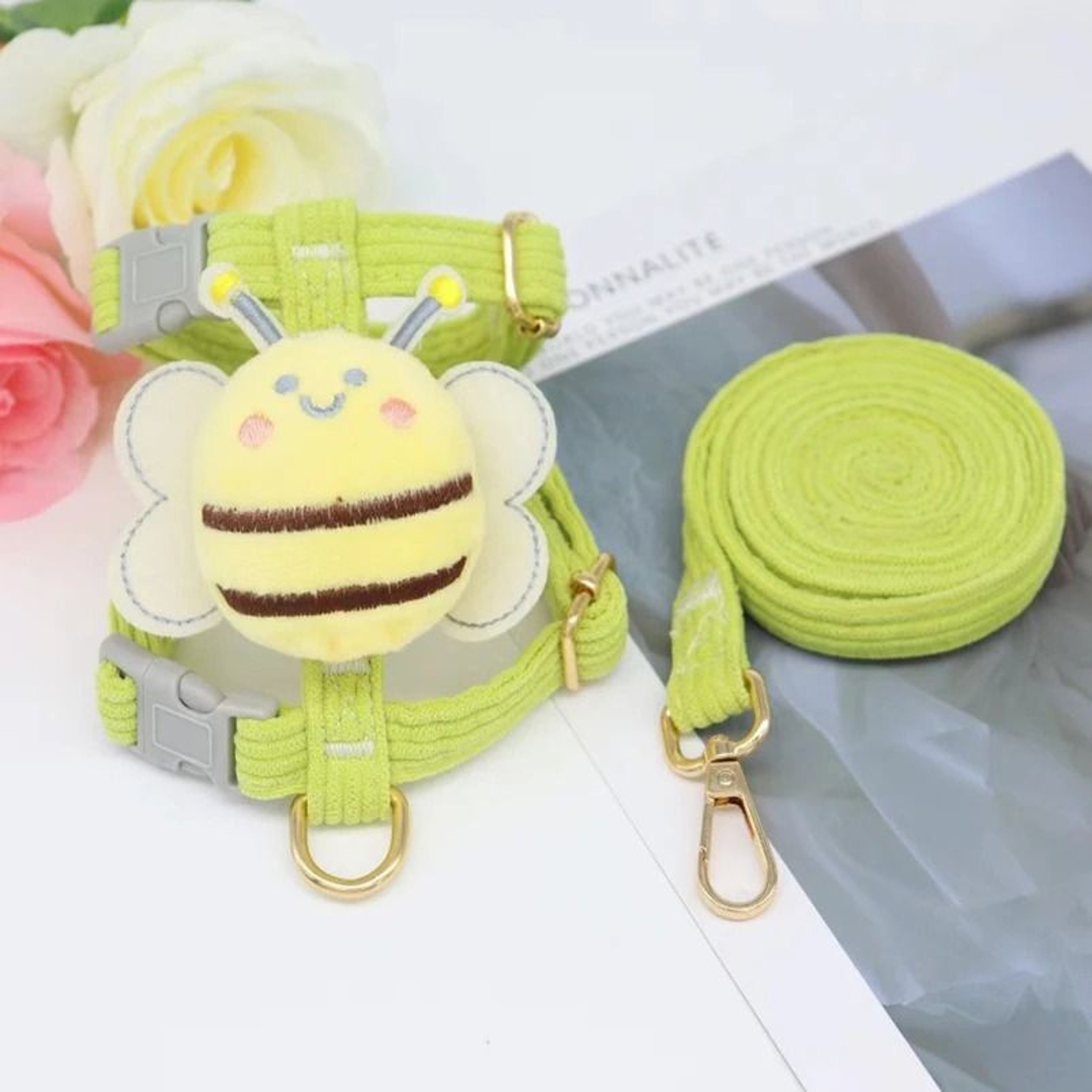 Busy Bee Plush Walking Harness  Leash Set 3