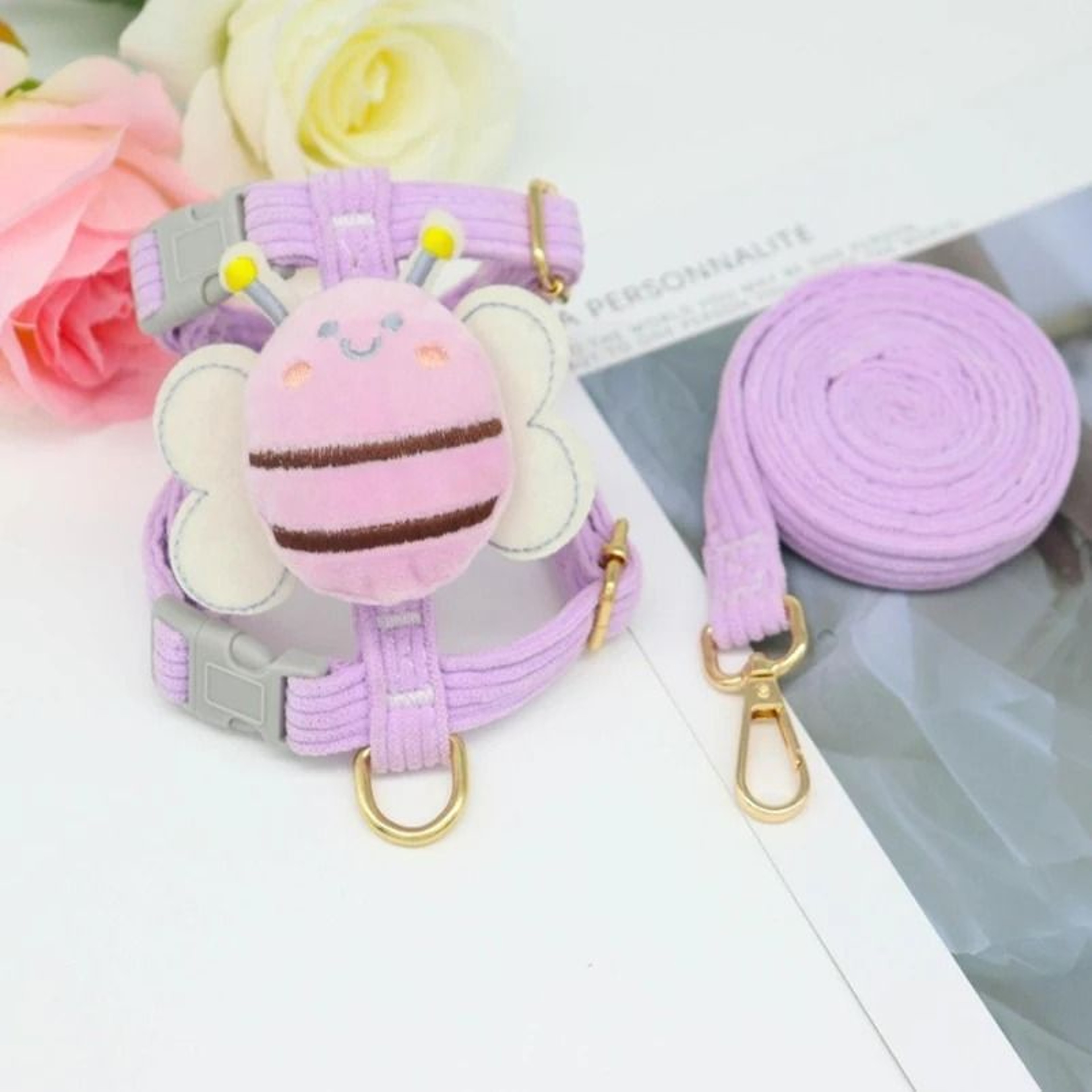 Busy Bee Plush Walking Harness  Leash Set 7