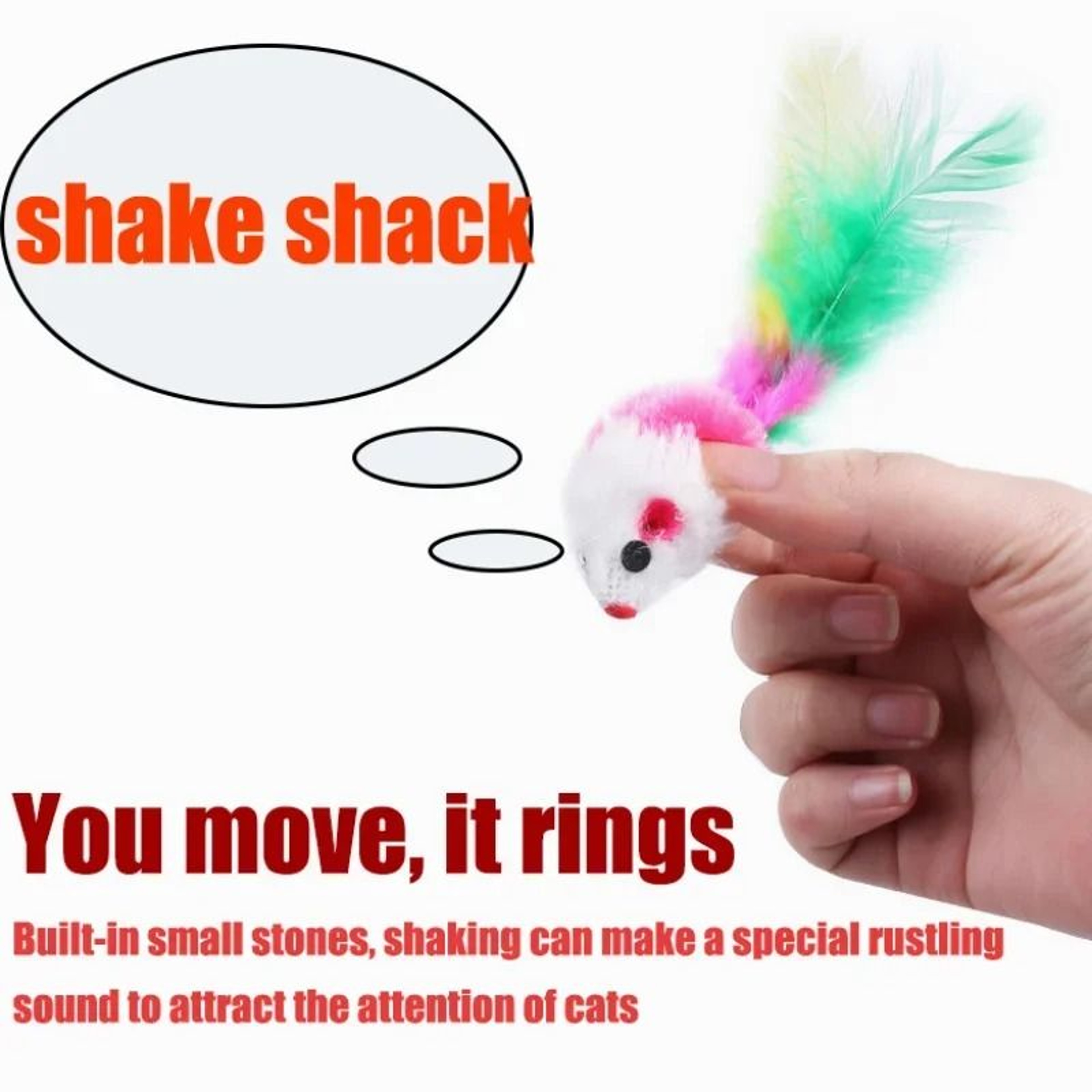 SoftWool Feathered Mouse Toy 1