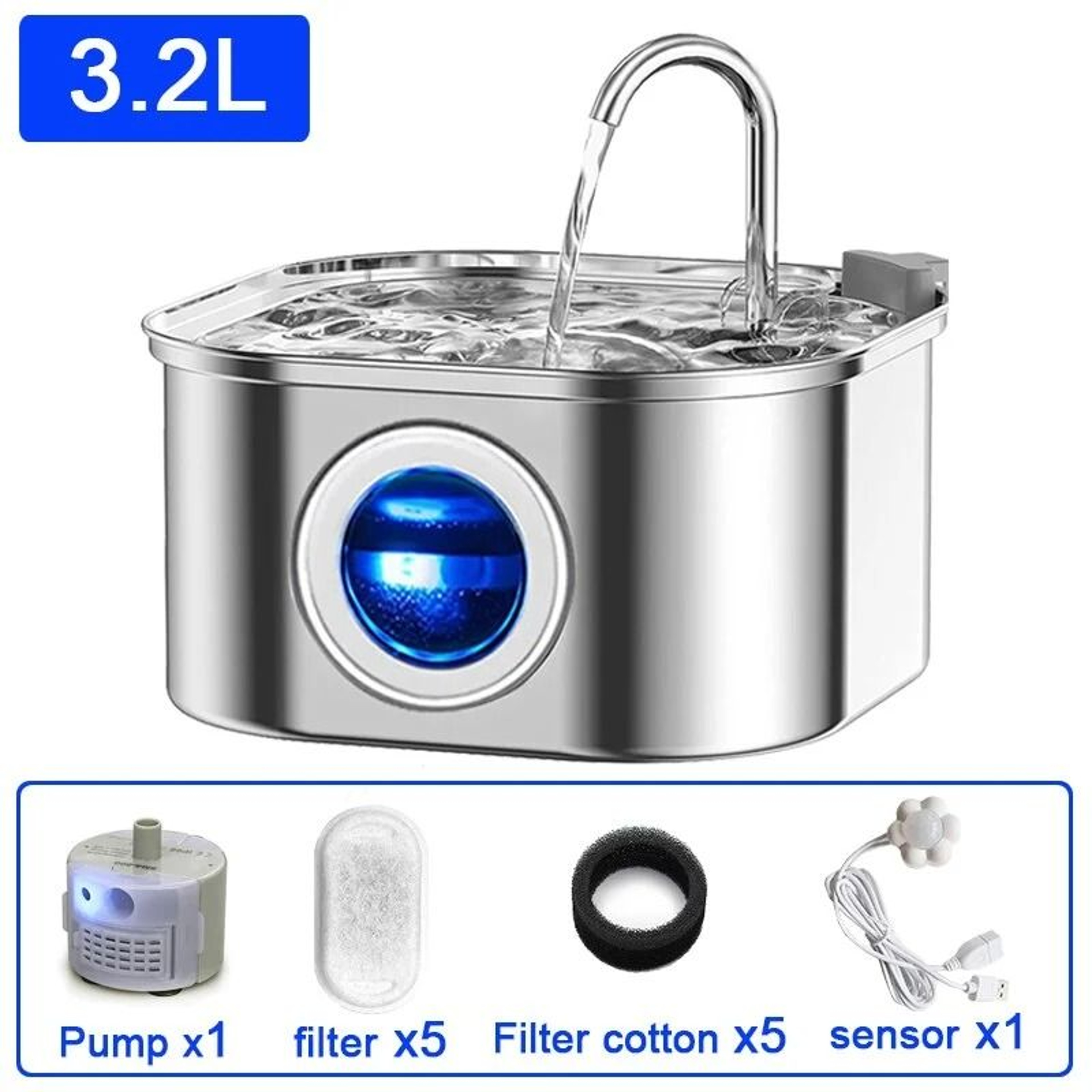 HydroPurity 32L Stainless Steel Fountain 9