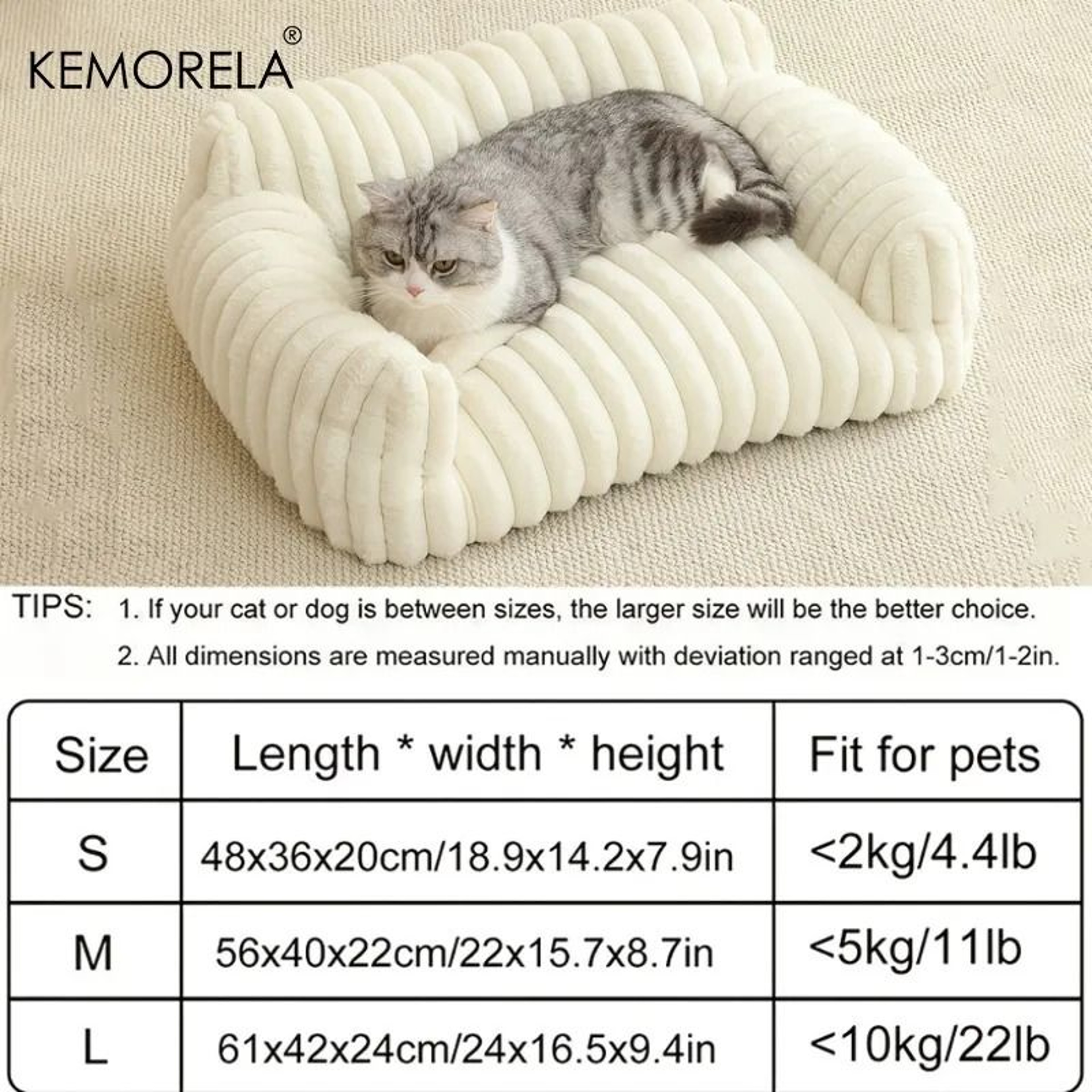 Striped Orthopedic Sofa Module 5