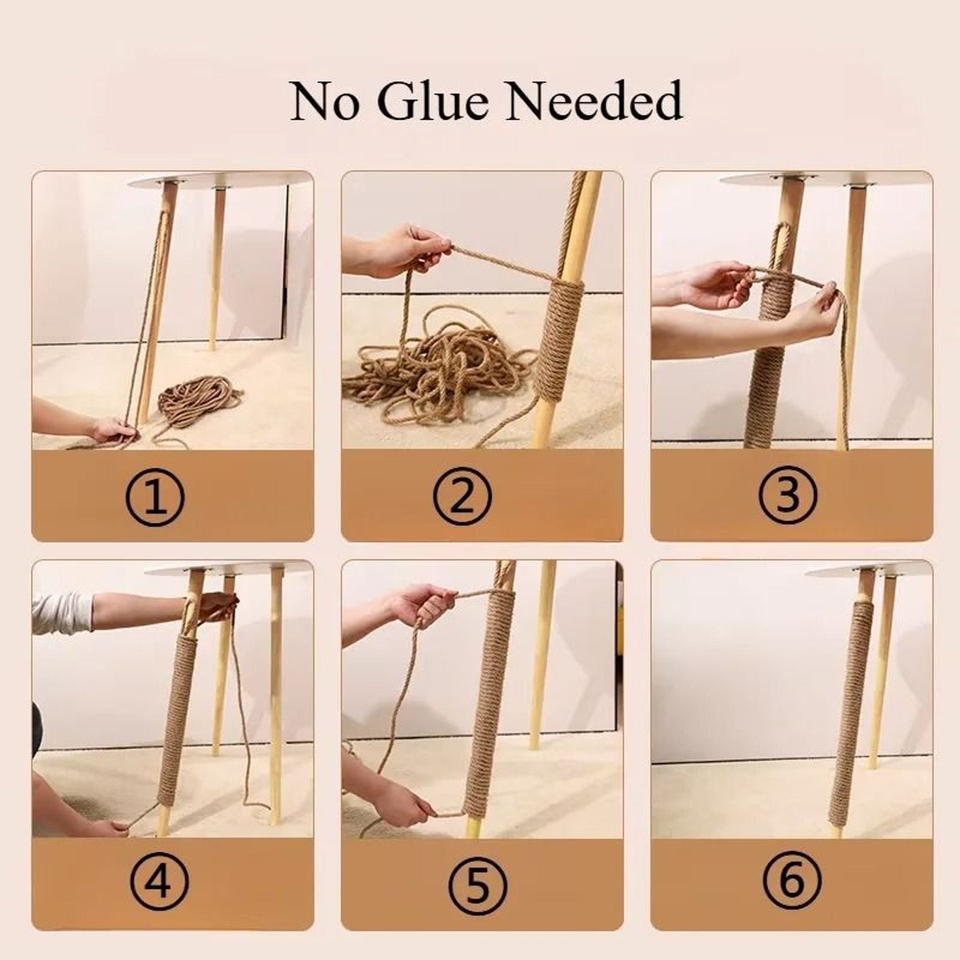 Natural Sisal Replacement Rope For Cat Trees 2