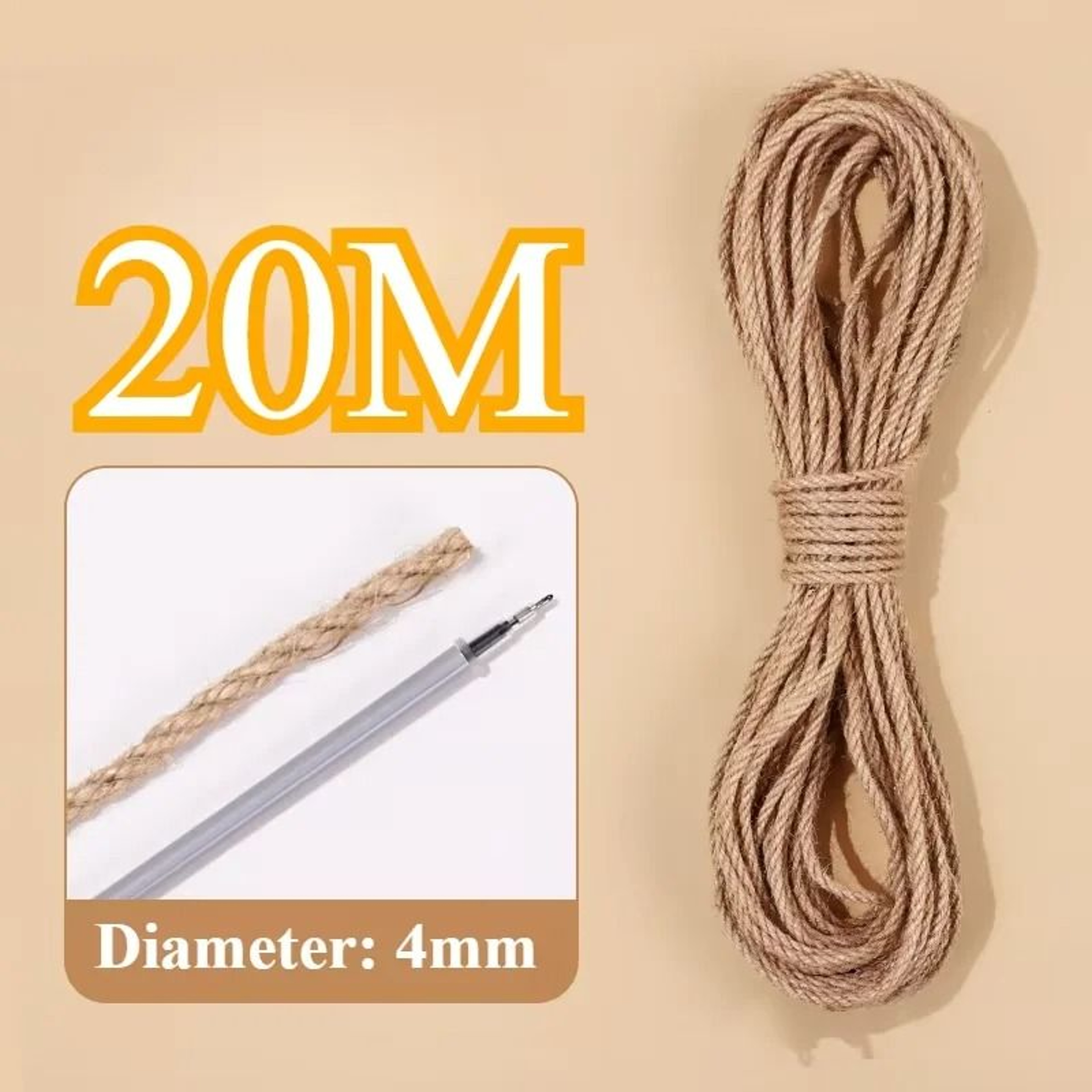 Natural Sisal Replacement Rope For Cat Trees 6