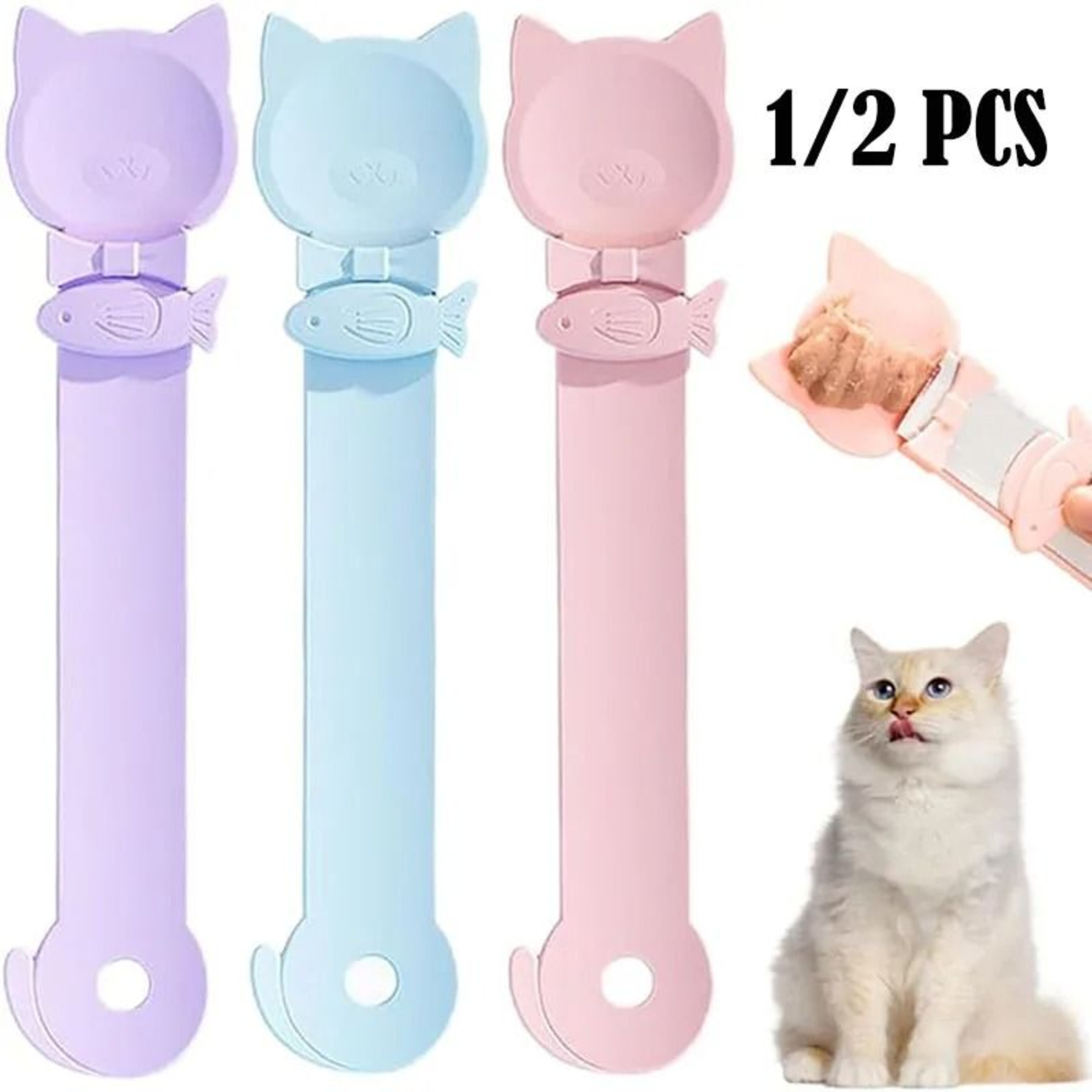 Cat Strip Squeeze Feeder Spoon 0