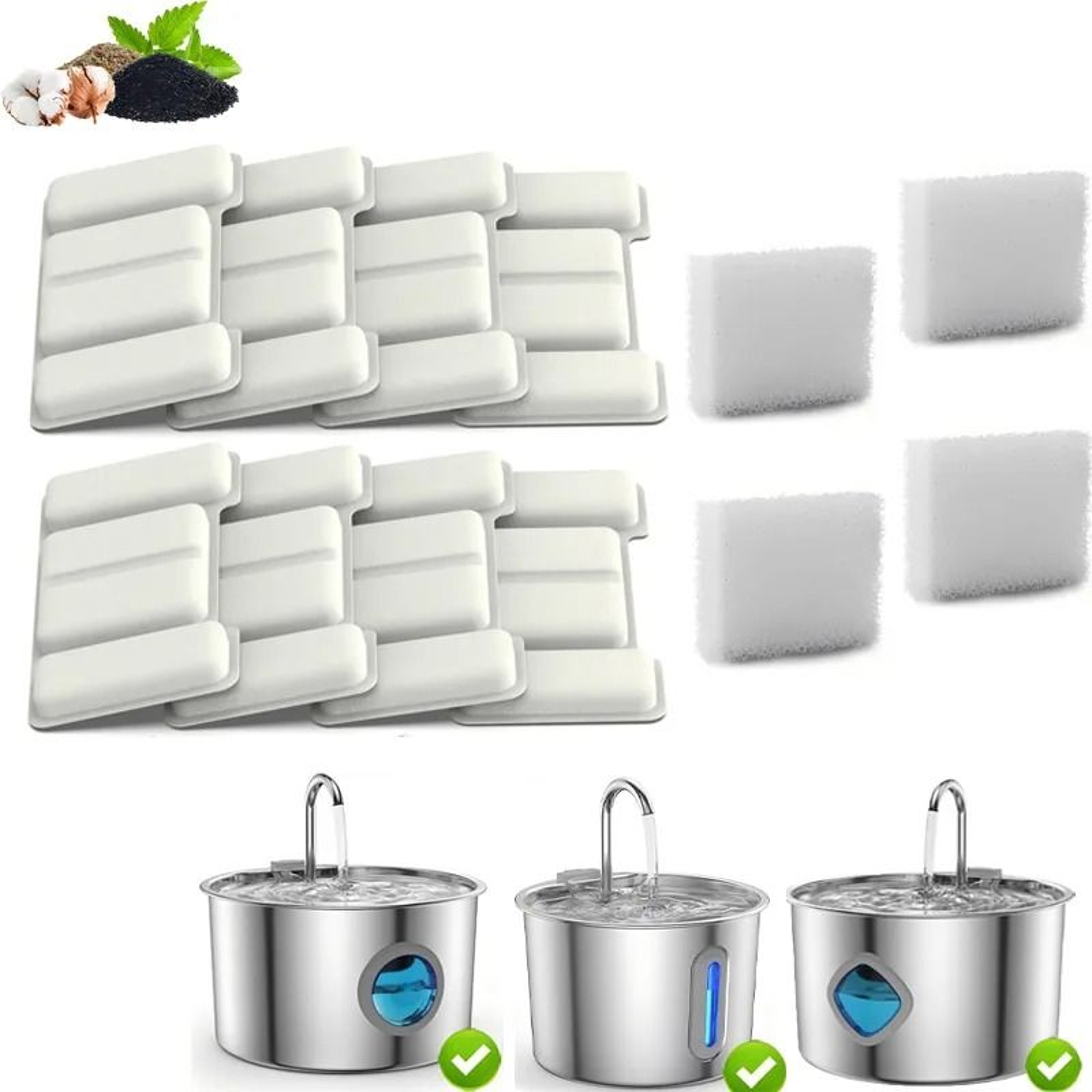Pet Fountain Filter  Sponge Replacement Set 0