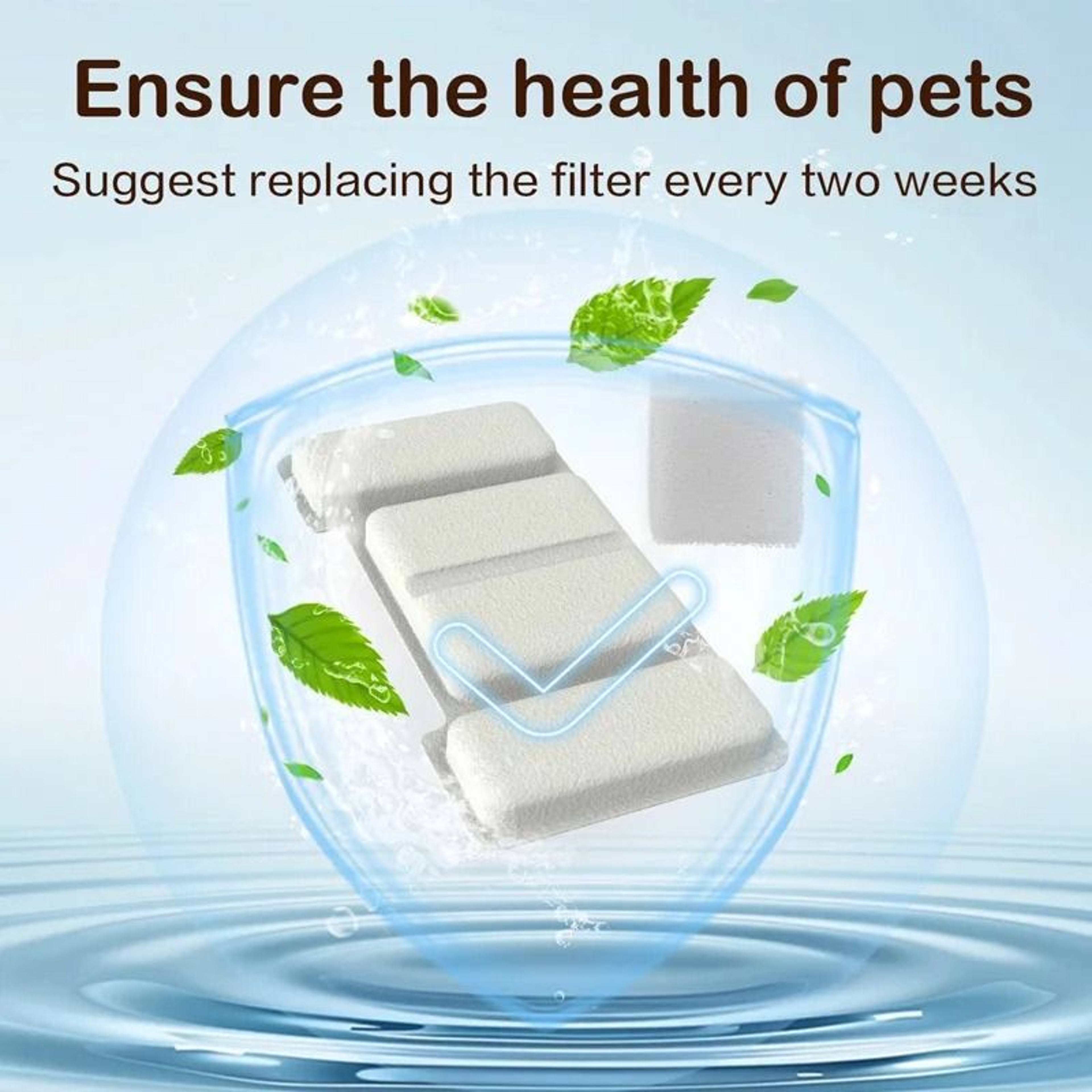 Pet Fountain Filter  Sponge Replacement Set 2