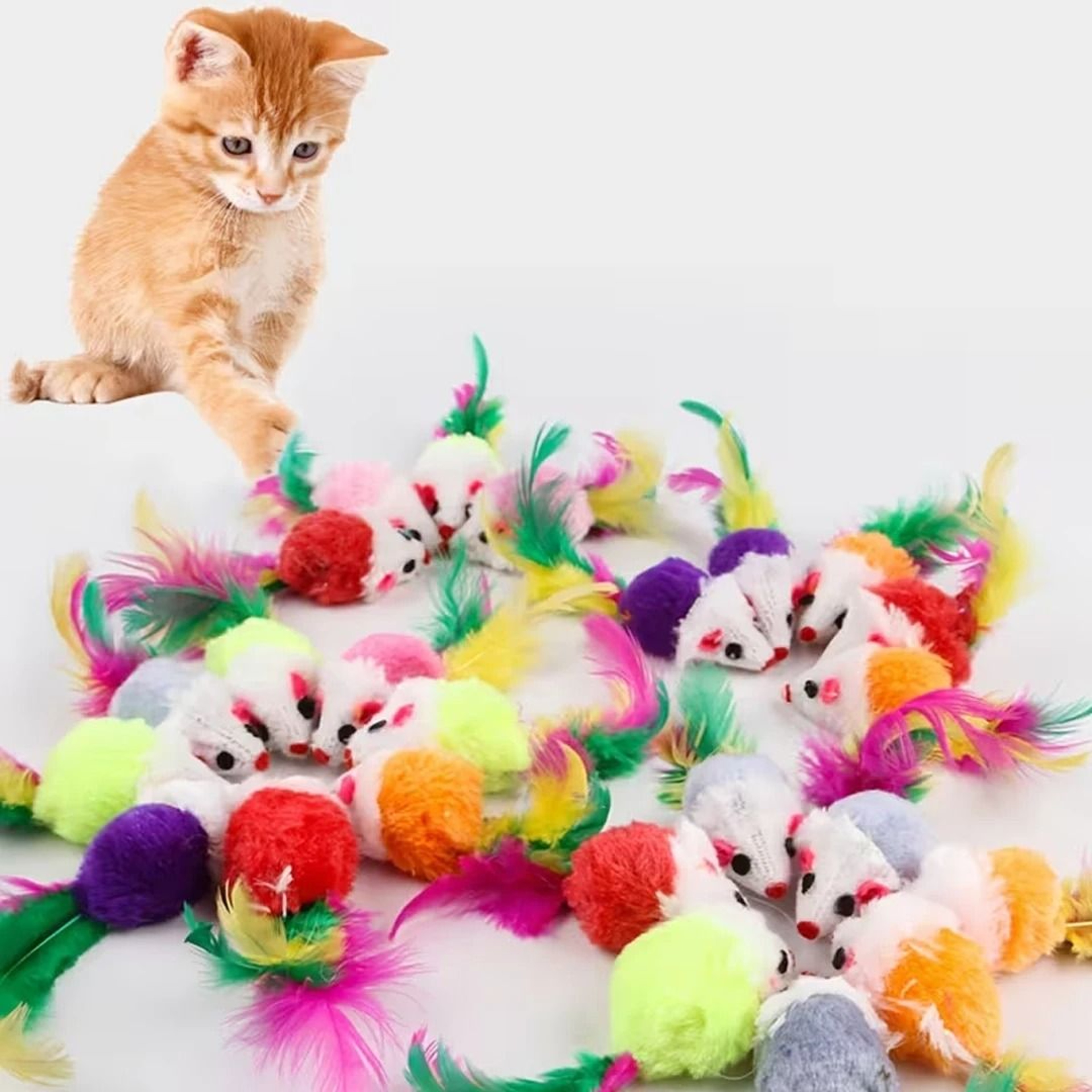 Cute Mini Fleece False Mouse Cat Toys 9