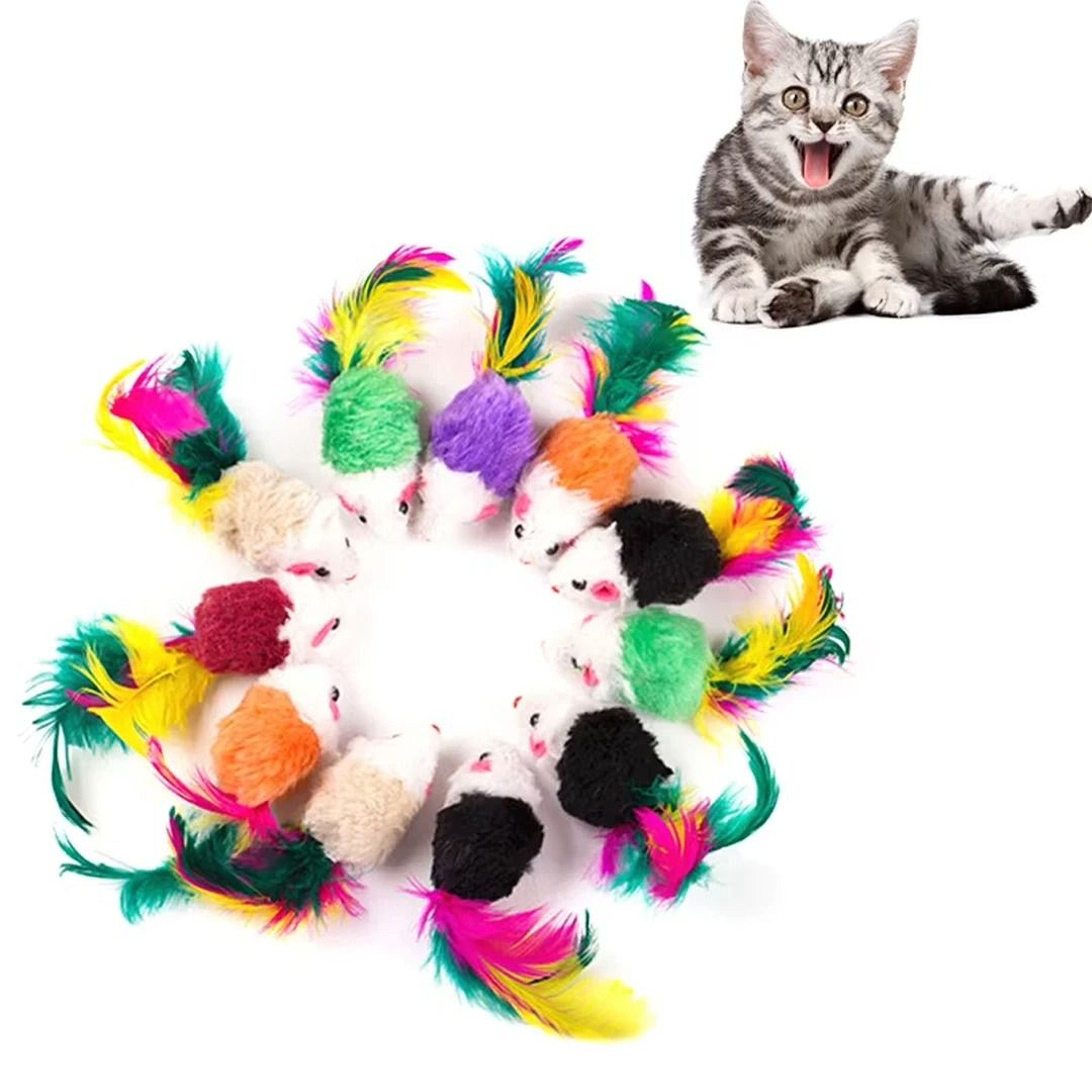 Cute Mini Fleece False Mouse Cat Toys 5