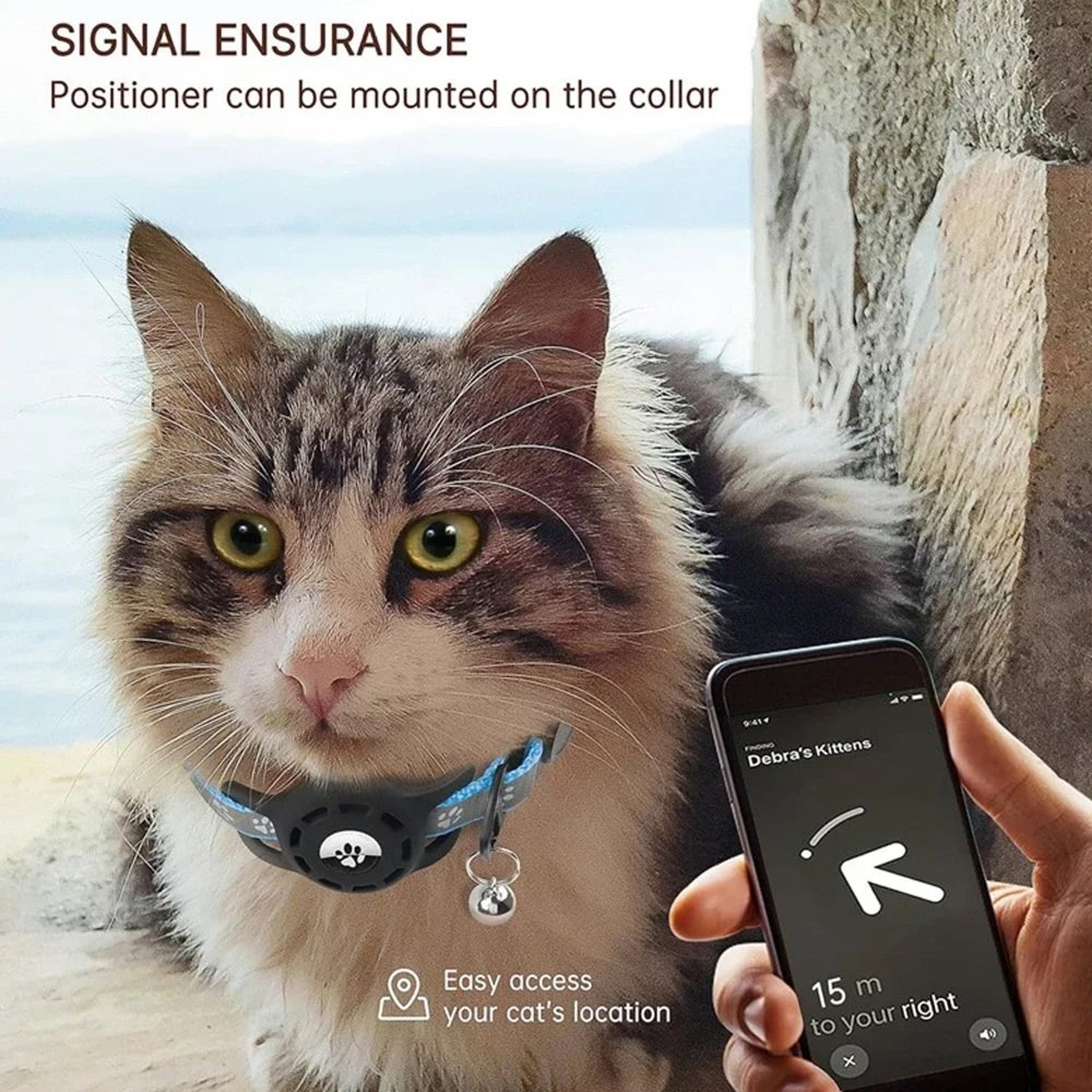 Reflective AirTag Safety Cat Collar 2